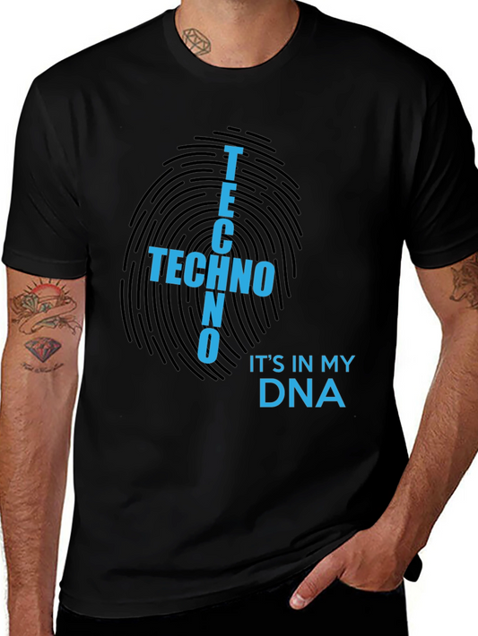 Techno DNA Black T-Shirt - Music Lover Tee