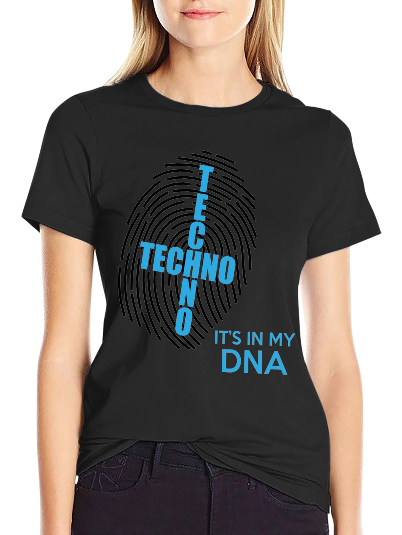 Techno DNA Black T-Shirt - Music Lover Tee