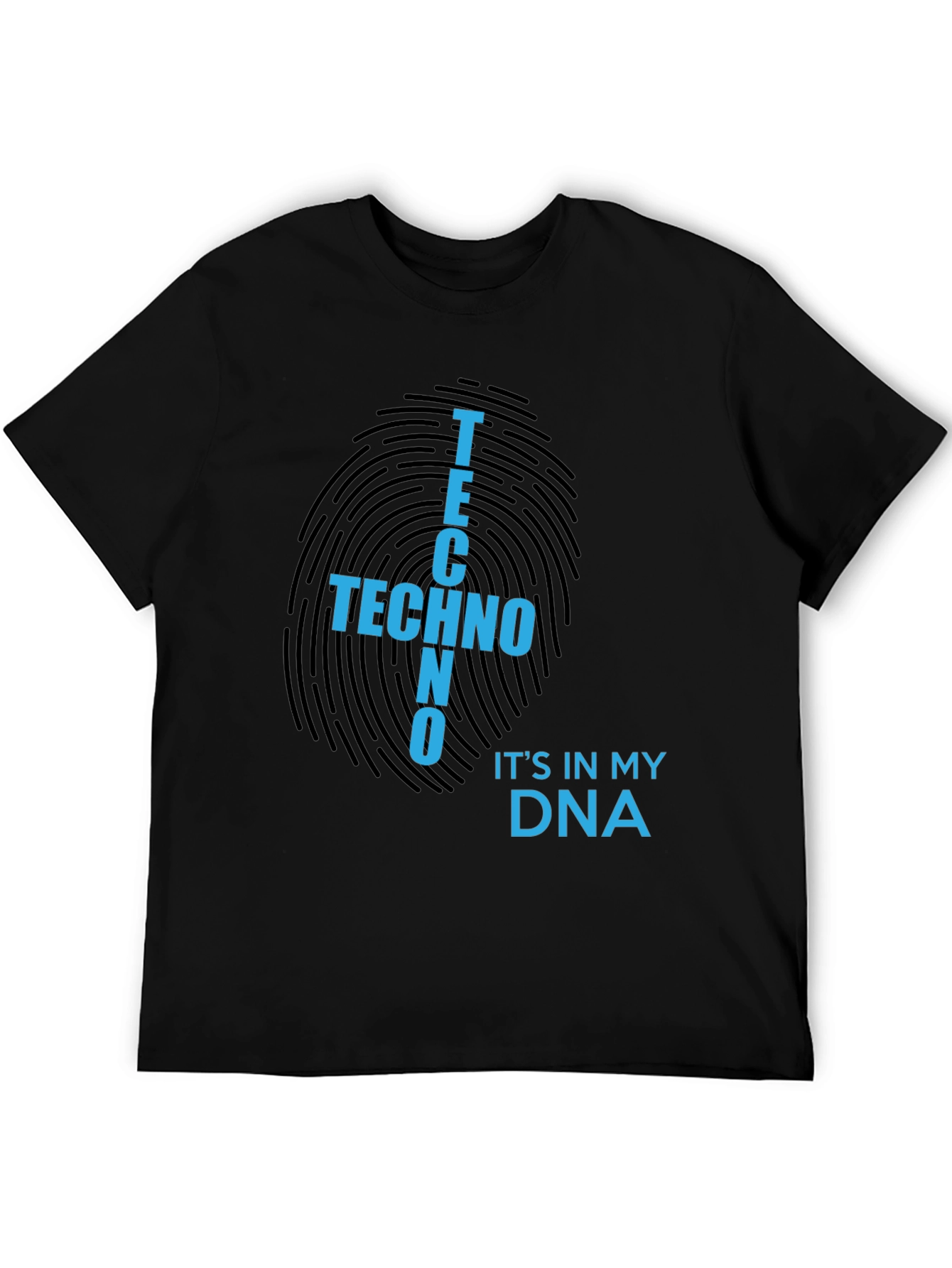 Techno DNA Black T-Shirt - Music Lover Tee