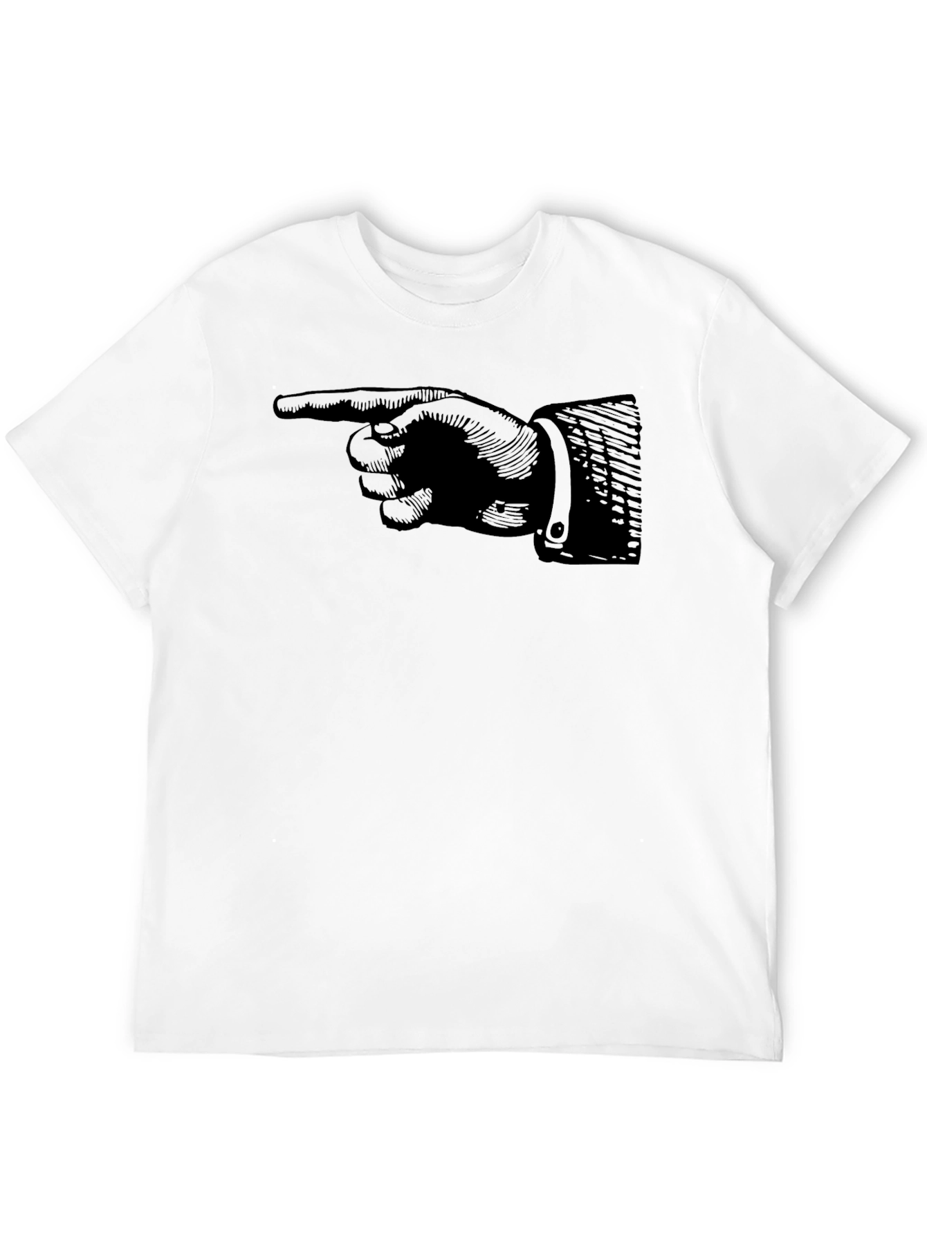 Pointing Finger Graphic Tee - Classic Black