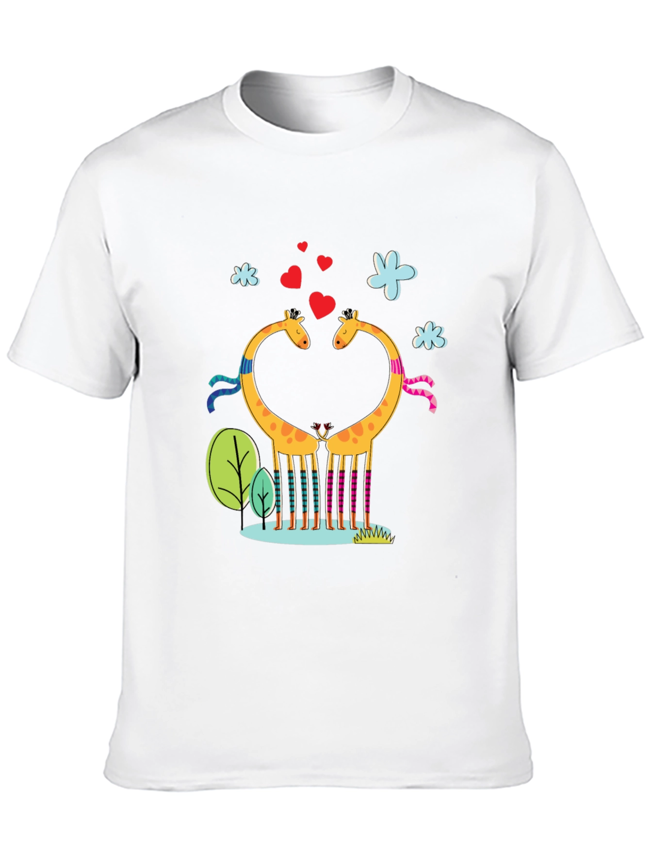 Giraffe Love Graphic Tee - Black T-Shirt
