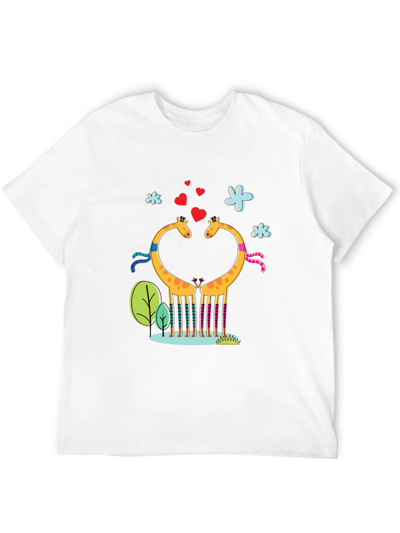 Giraffe Love Graphic Tee - Black T-Shirt