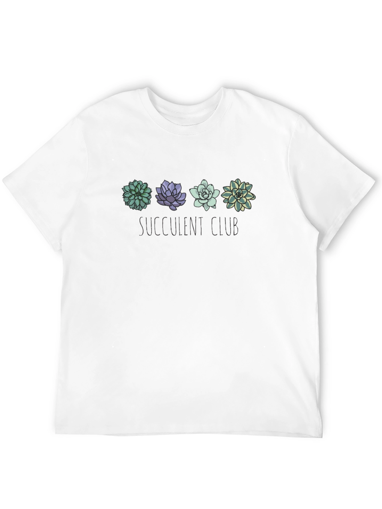 Succulent Squad Graphic Tee - Black Cotton Shirt
