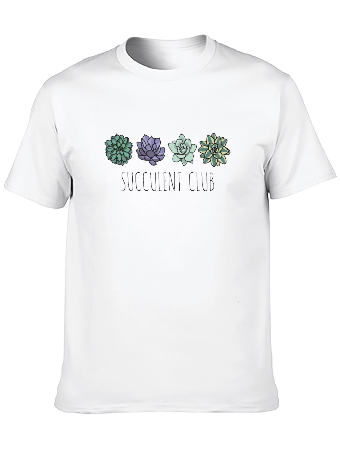 Succulent Squad Graphic Tee - Black Cotton Shirt