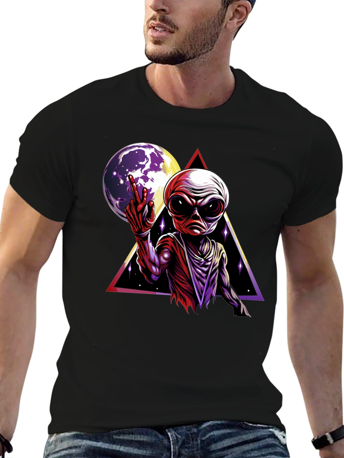 Alien Moon Graphic T-Shirt