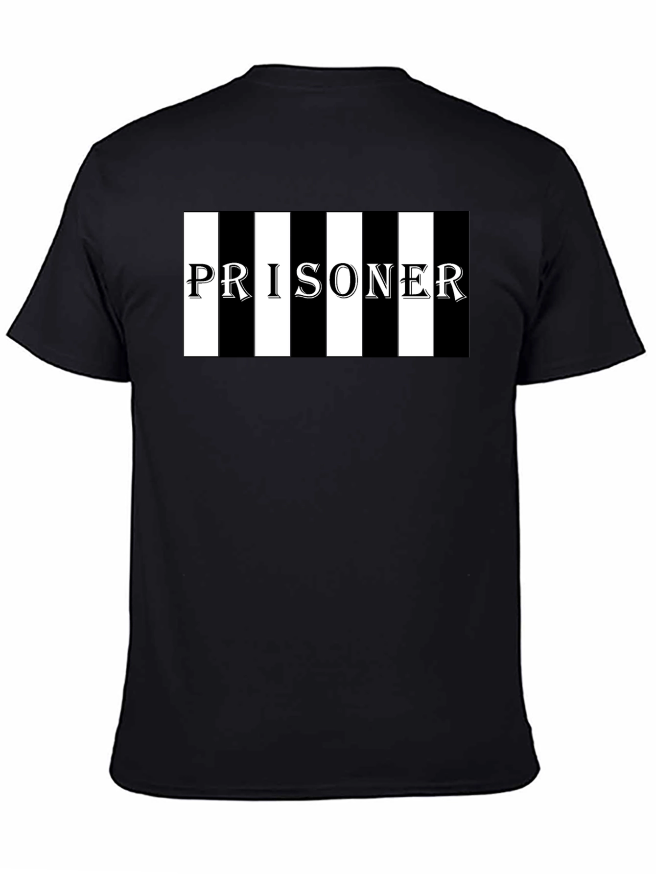 Prisoner Striped Graphic T-Shirt