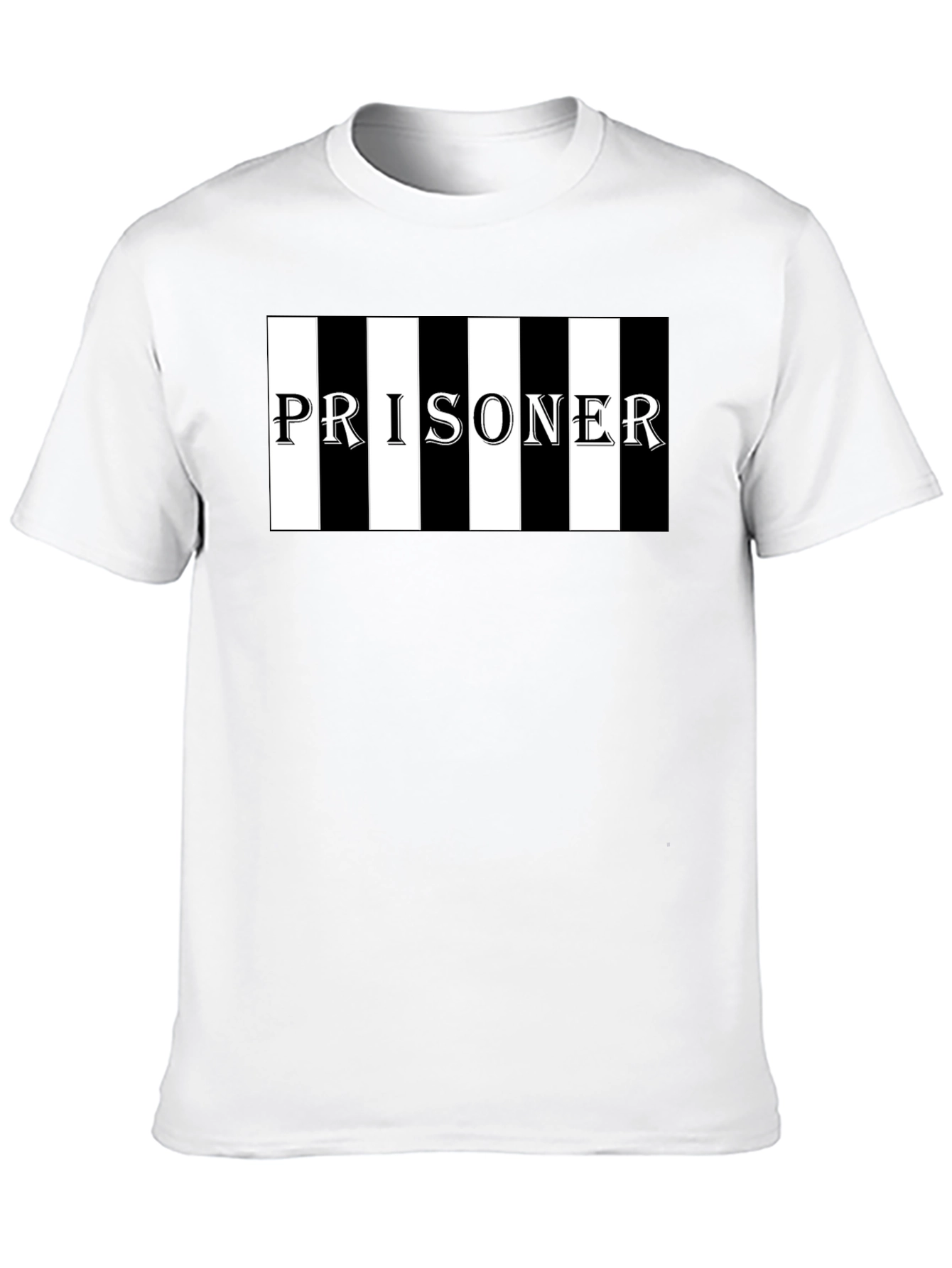 Prisoner Striped Graphic T-Shirt