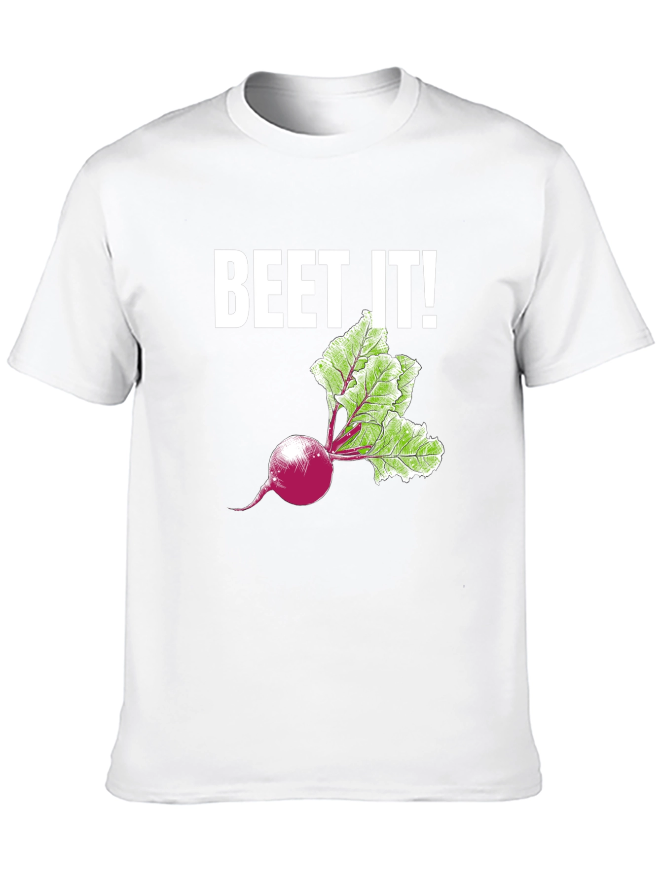 Beet It! Graphic Print T-Shirt - Black Casual Tee