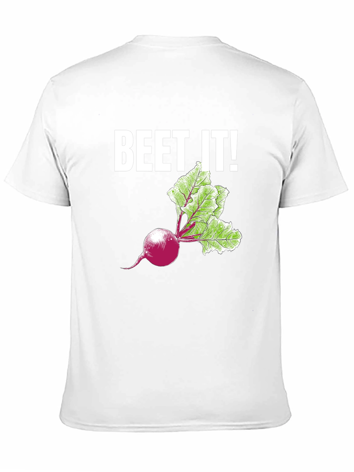 Beet It! Graphic Print T-Shirt - Black Casual Tee