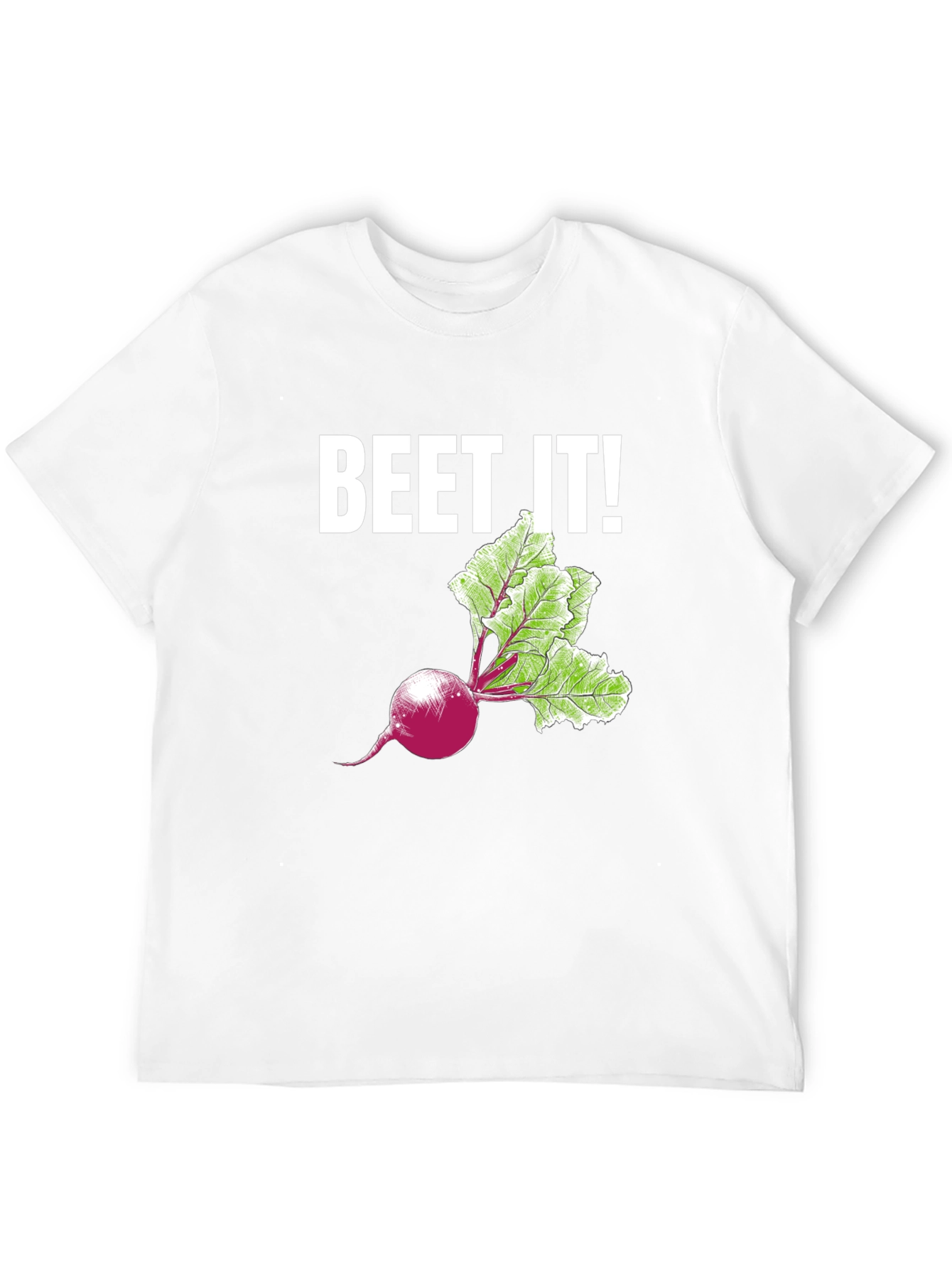 Beet It! Graphic Print T-Shirt - Black Casual Tee