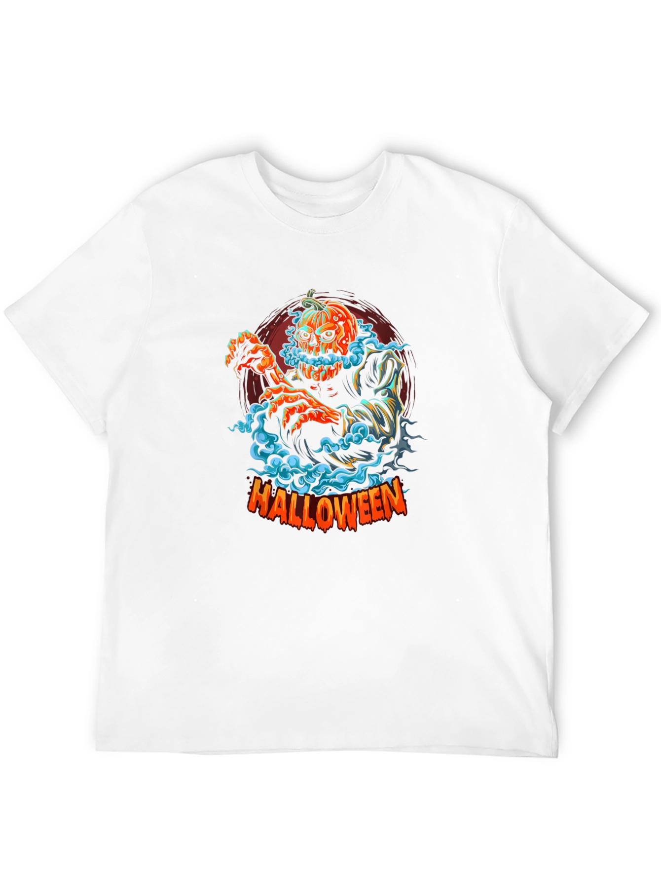 Halloween Pumpkin Head Zombie Graphic Tee