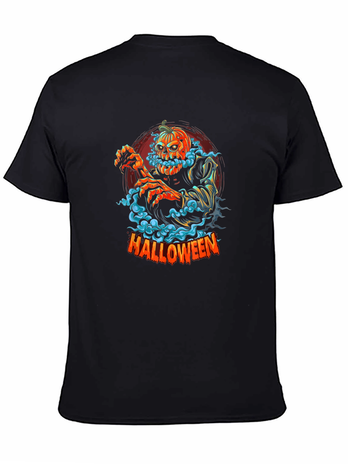 Halloween Pumpkin Head Zombie Graphic Tee