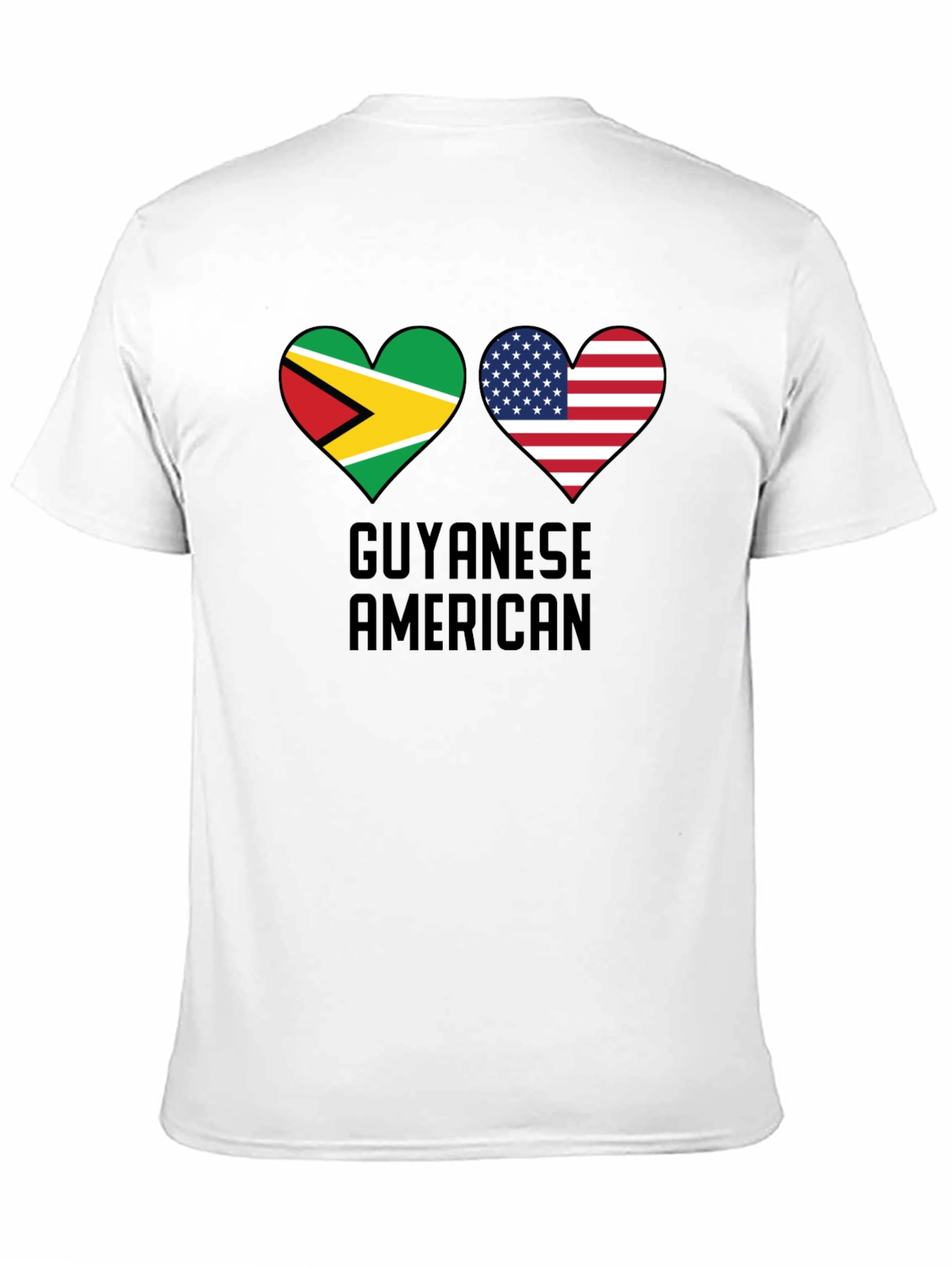 Guyanese American Flag Heart T-Shirt