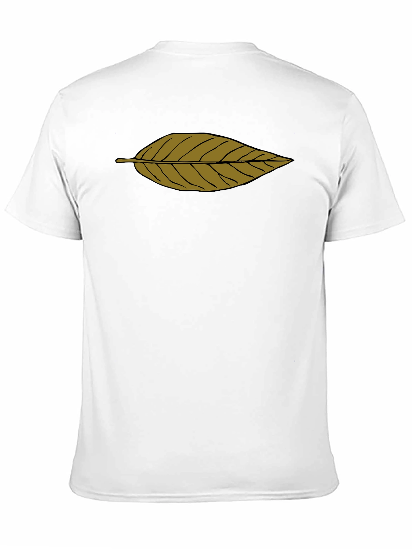 Leaf Print Black T-Shirt - Casual Comfort Style