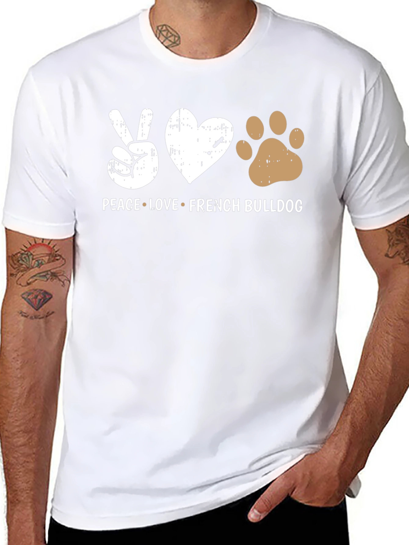 Peace Love French Bulldog T-Shirt