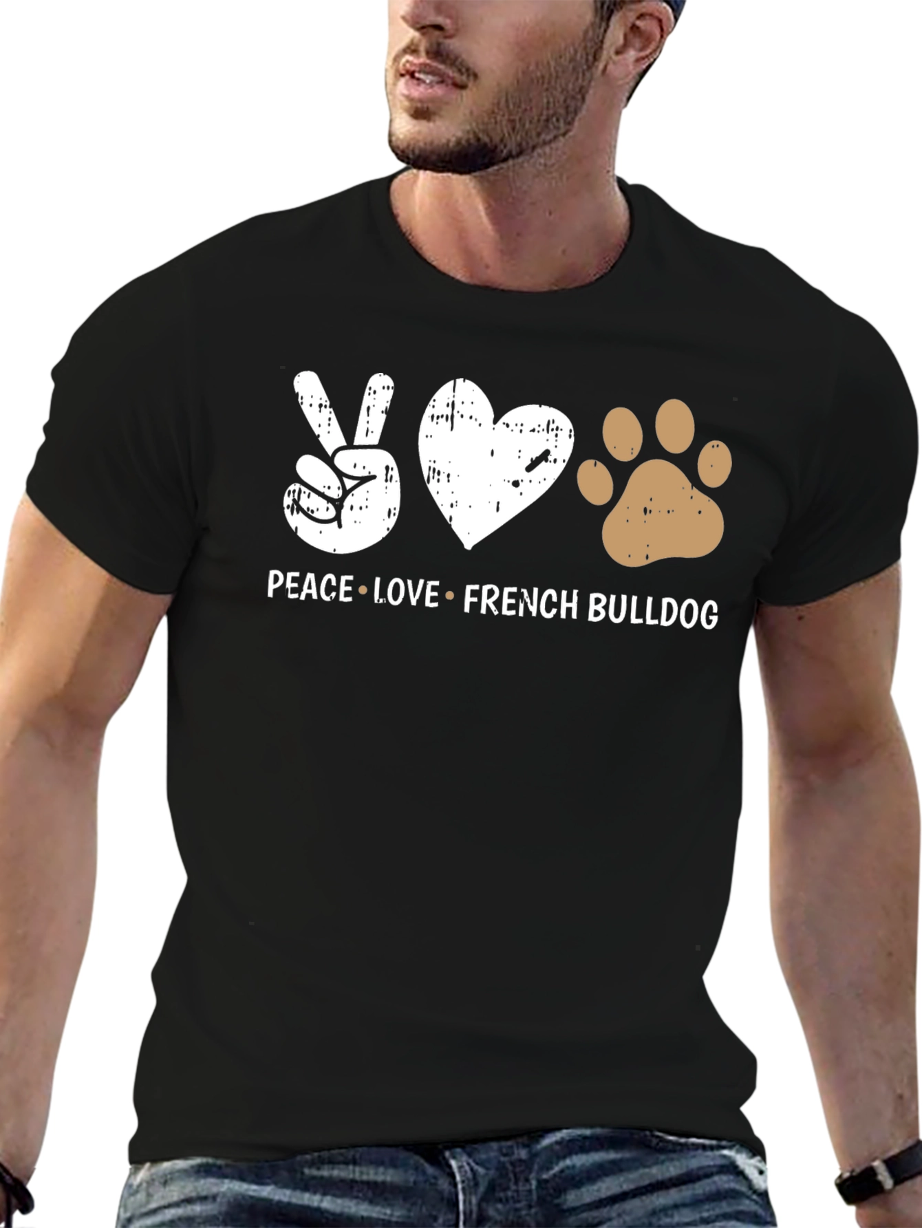 Peace Love French Bulldog T-Shirt