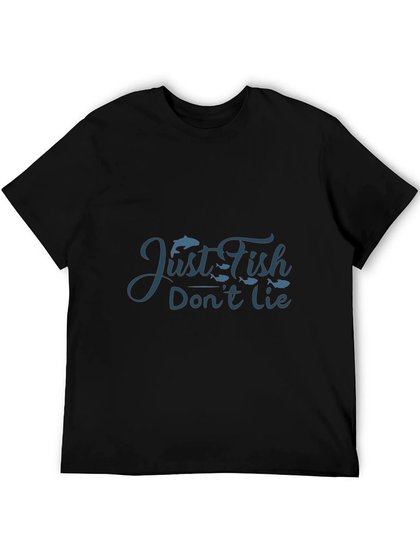 Just Fish Dont Lie Black Tee