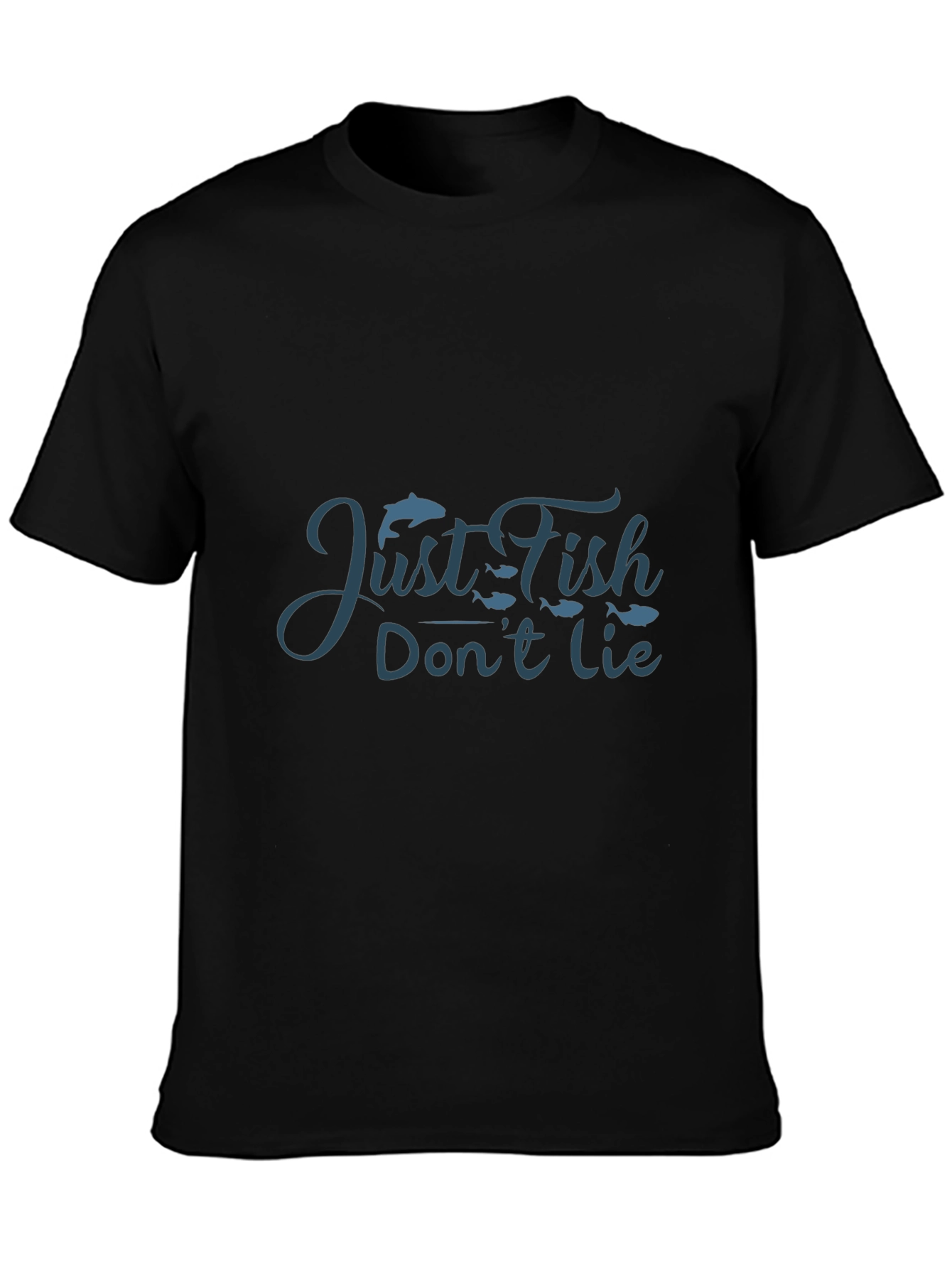 Just Fish Dont Lie Black Tee