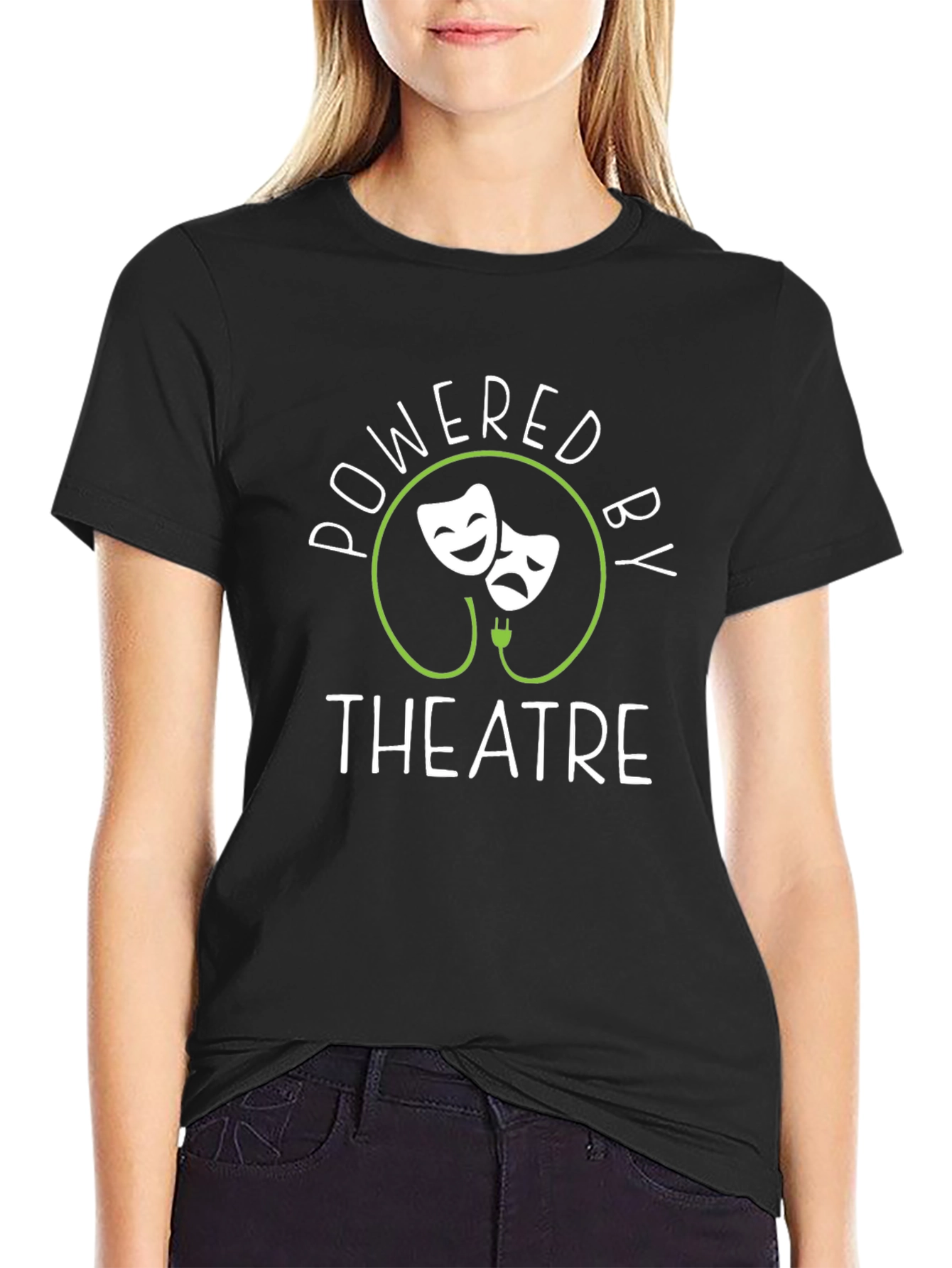 Powered by Theatre Black T-Shirt