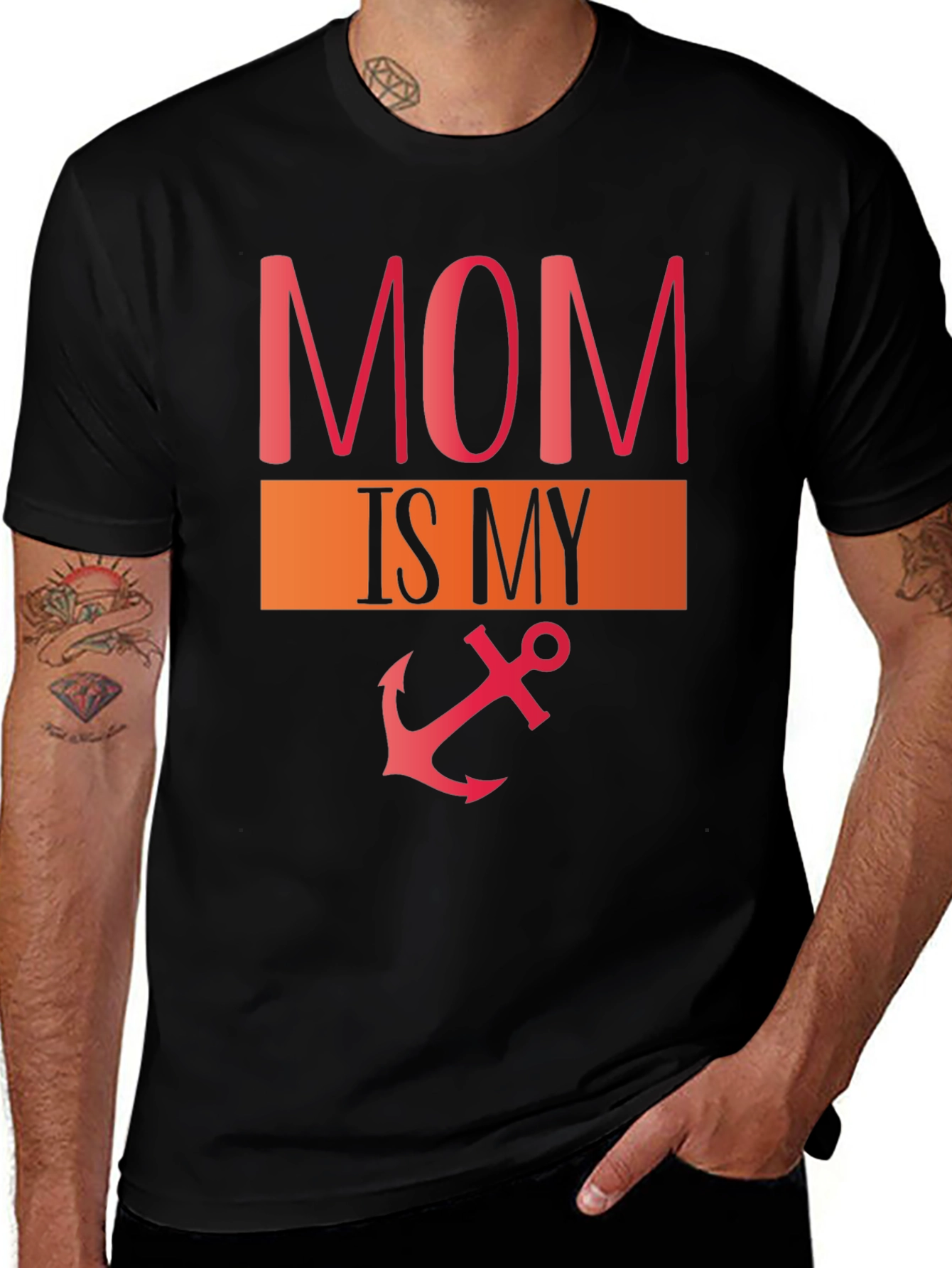 Mom Is My Anchor Graphic T-Shirt