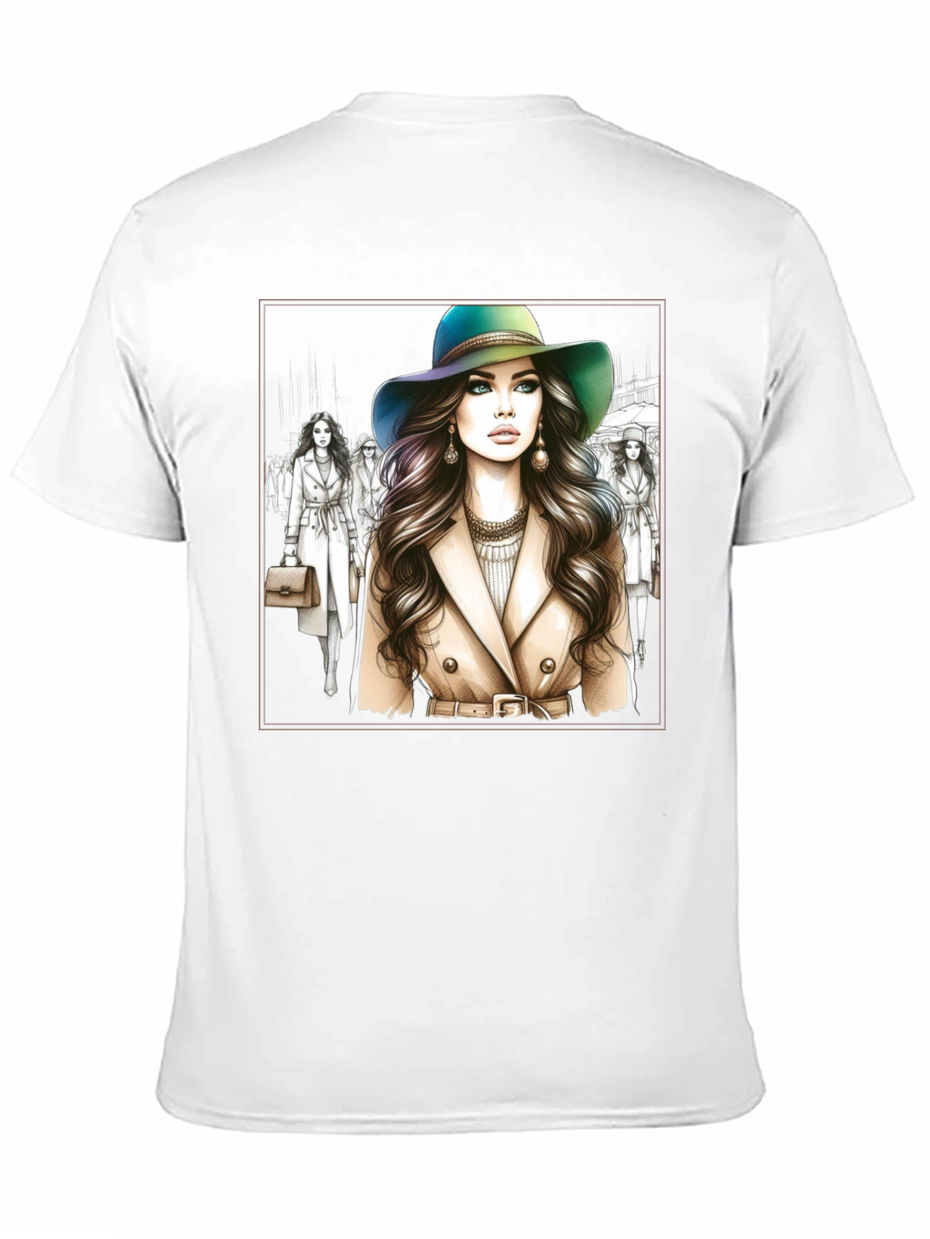 Stylish Woman Graphic Tee - Fashion Forward Design