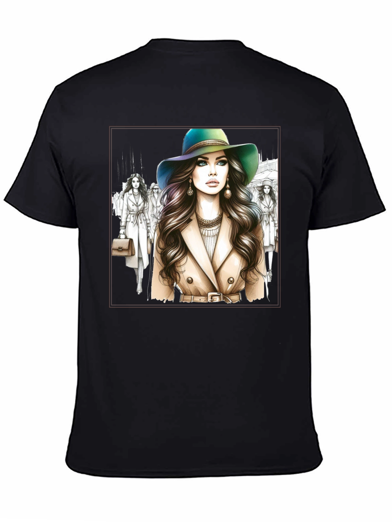 Stylish Woman Graphic Tee - Fashion Forward Design