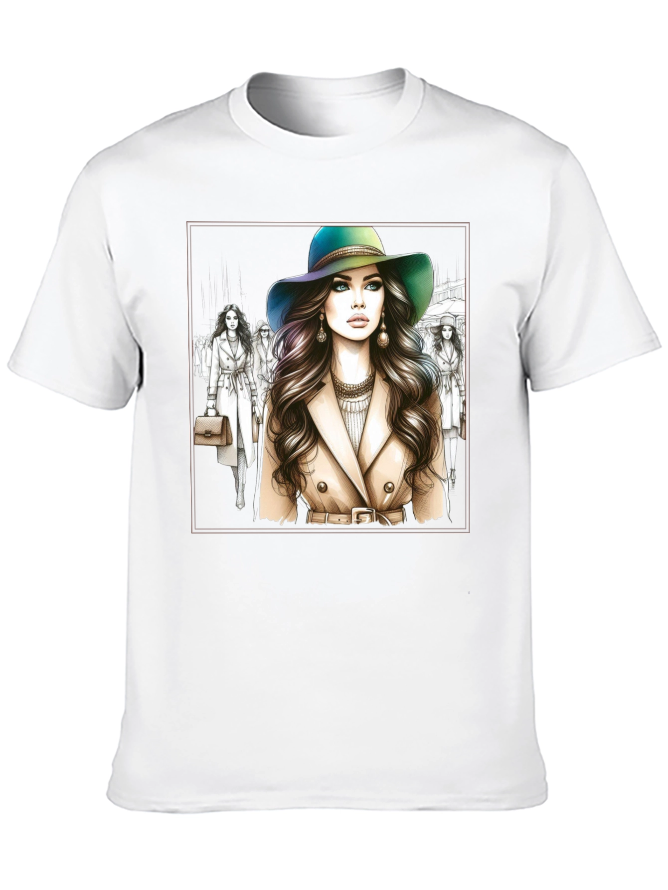 Stylish Woman Graphic Tee - Fashion Forward Design