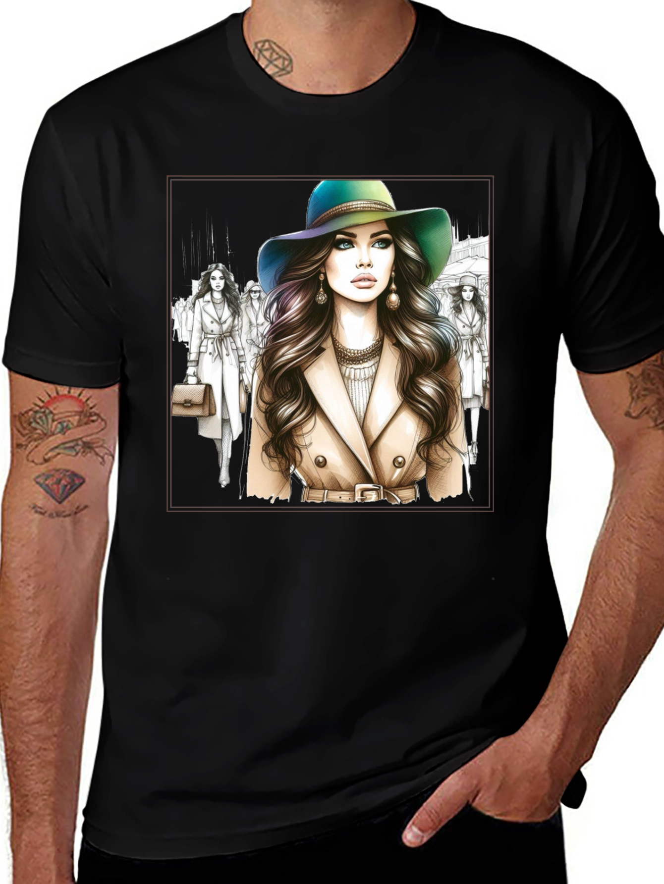 Stylish Woman Graphic Tee - Fashion Forward Design