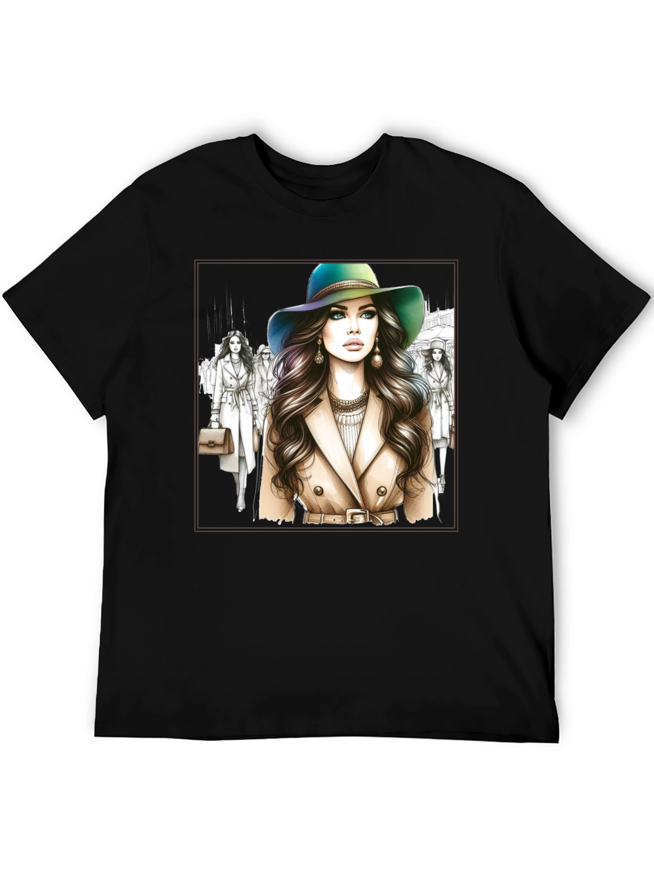 Stylish Woman Graphic Tee - Fashion Forward Design