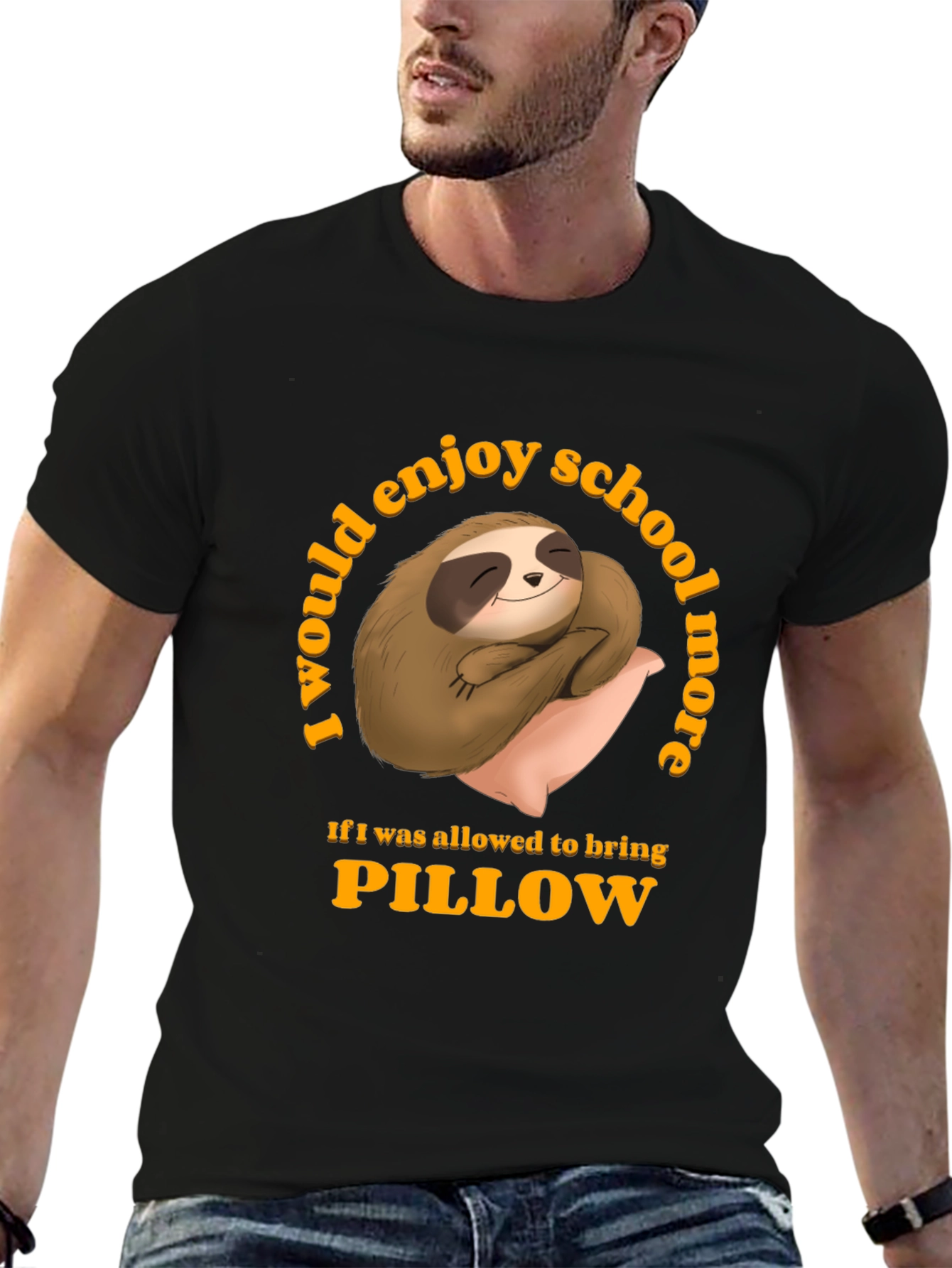 Sloth Pillow T-Shirt - School Nap Time Tee