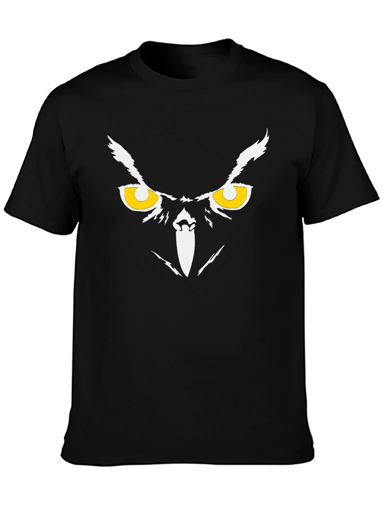 Owl Eyes Graphic Black T-Shirt