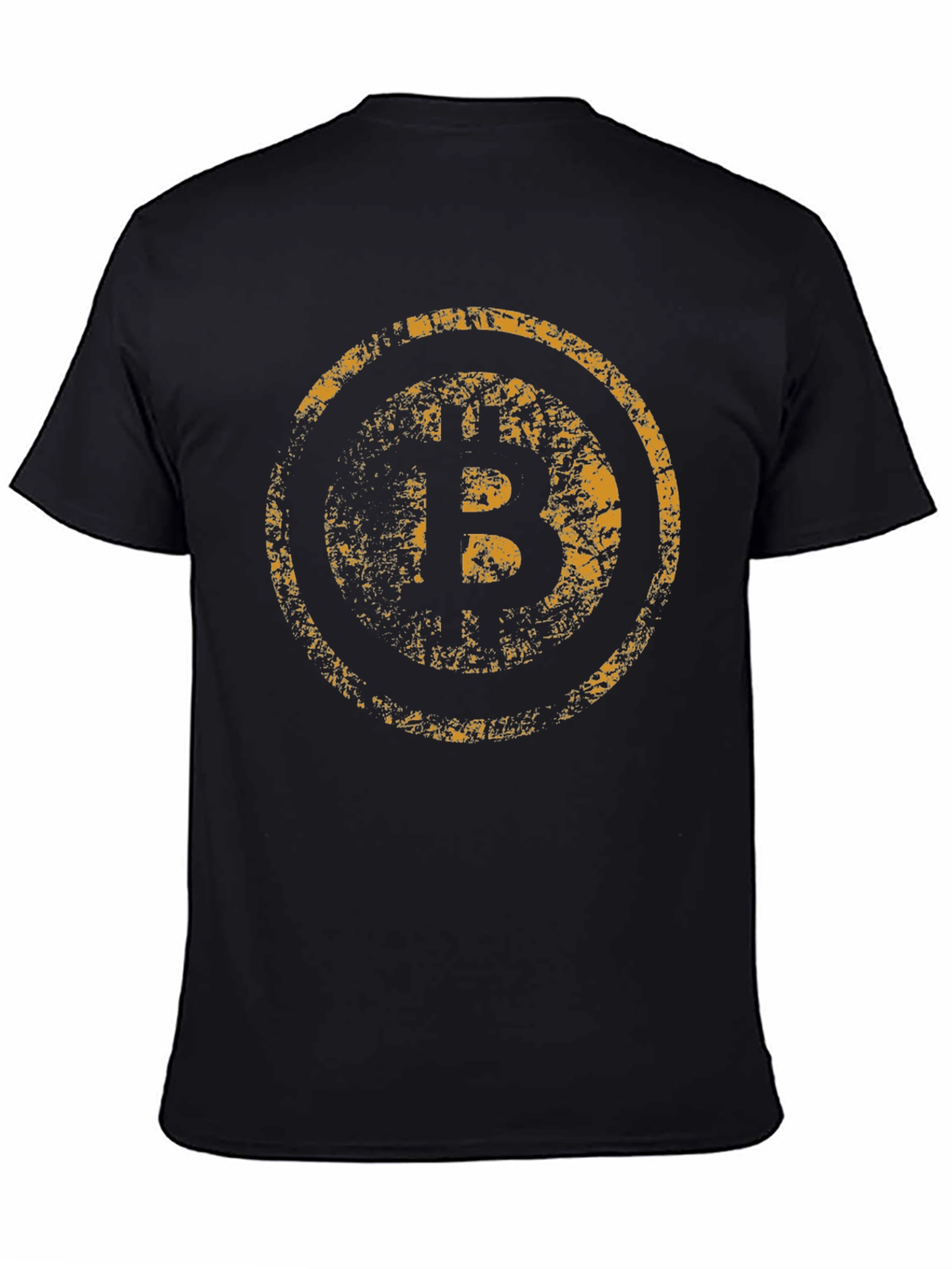 Bitcoin Grunge Graphic Tee - Black