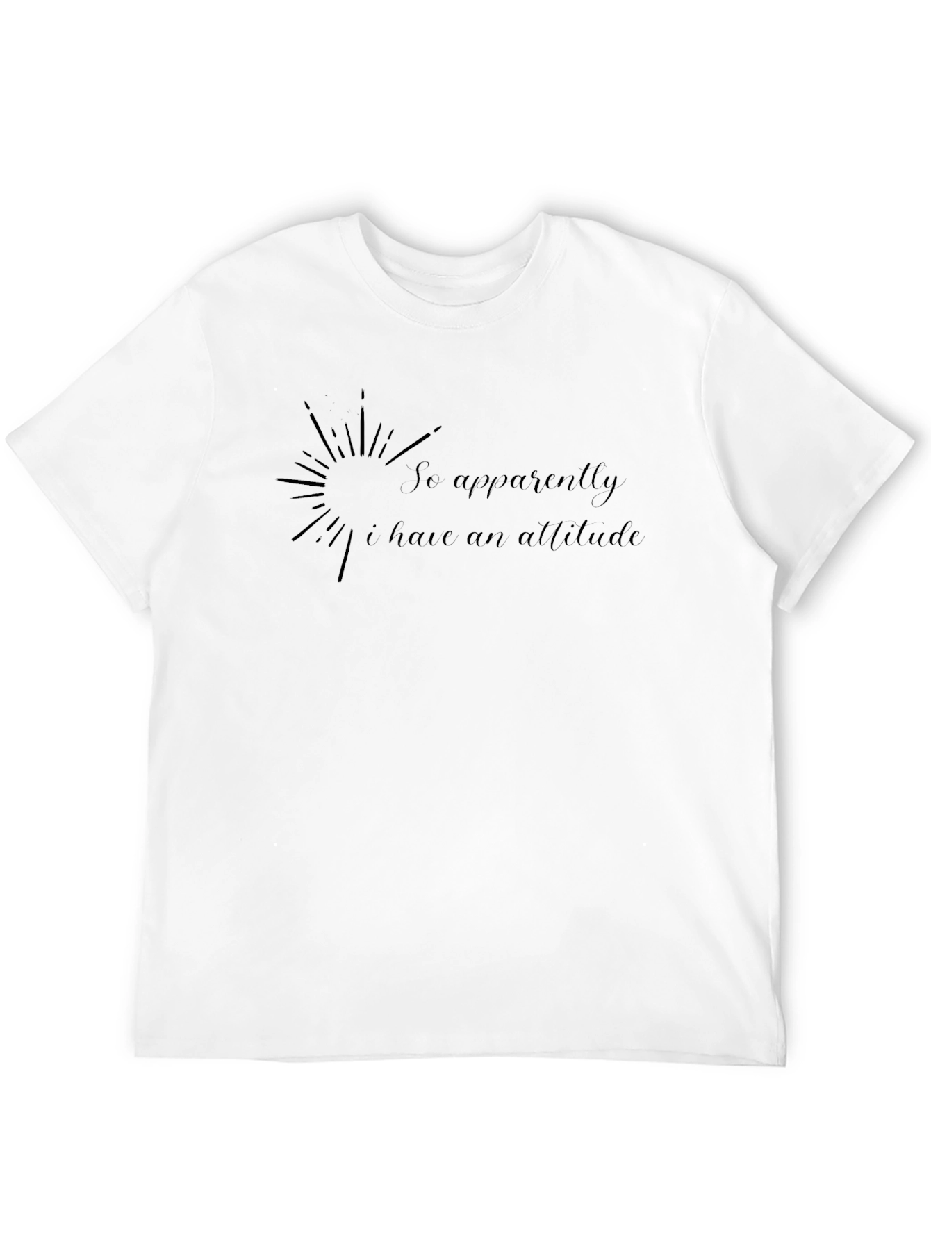 Attitude Graphic Tee - Mens Black Crew Neck T-Shirt