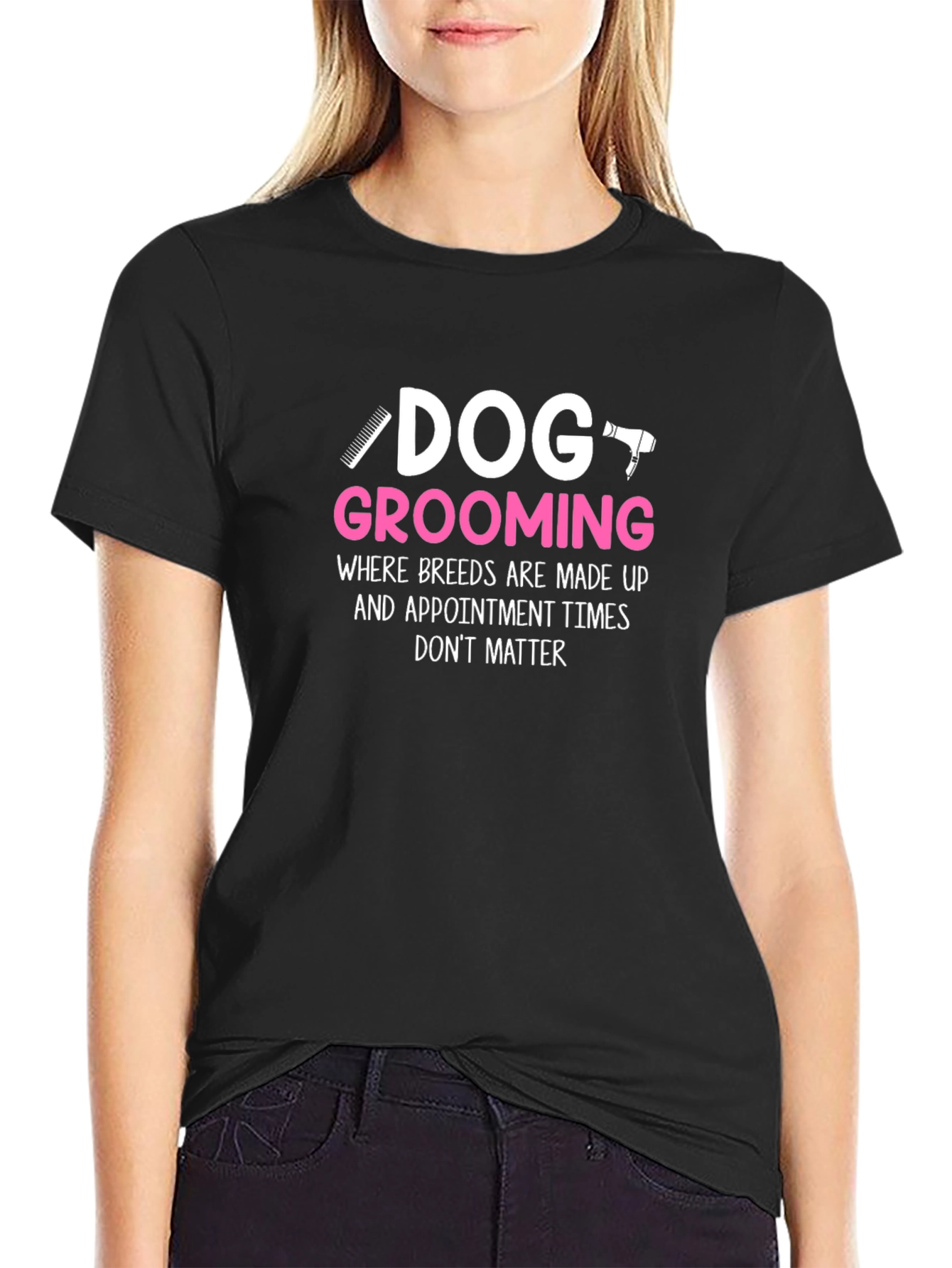 Dog Grooming Humor T-Shirt - Black