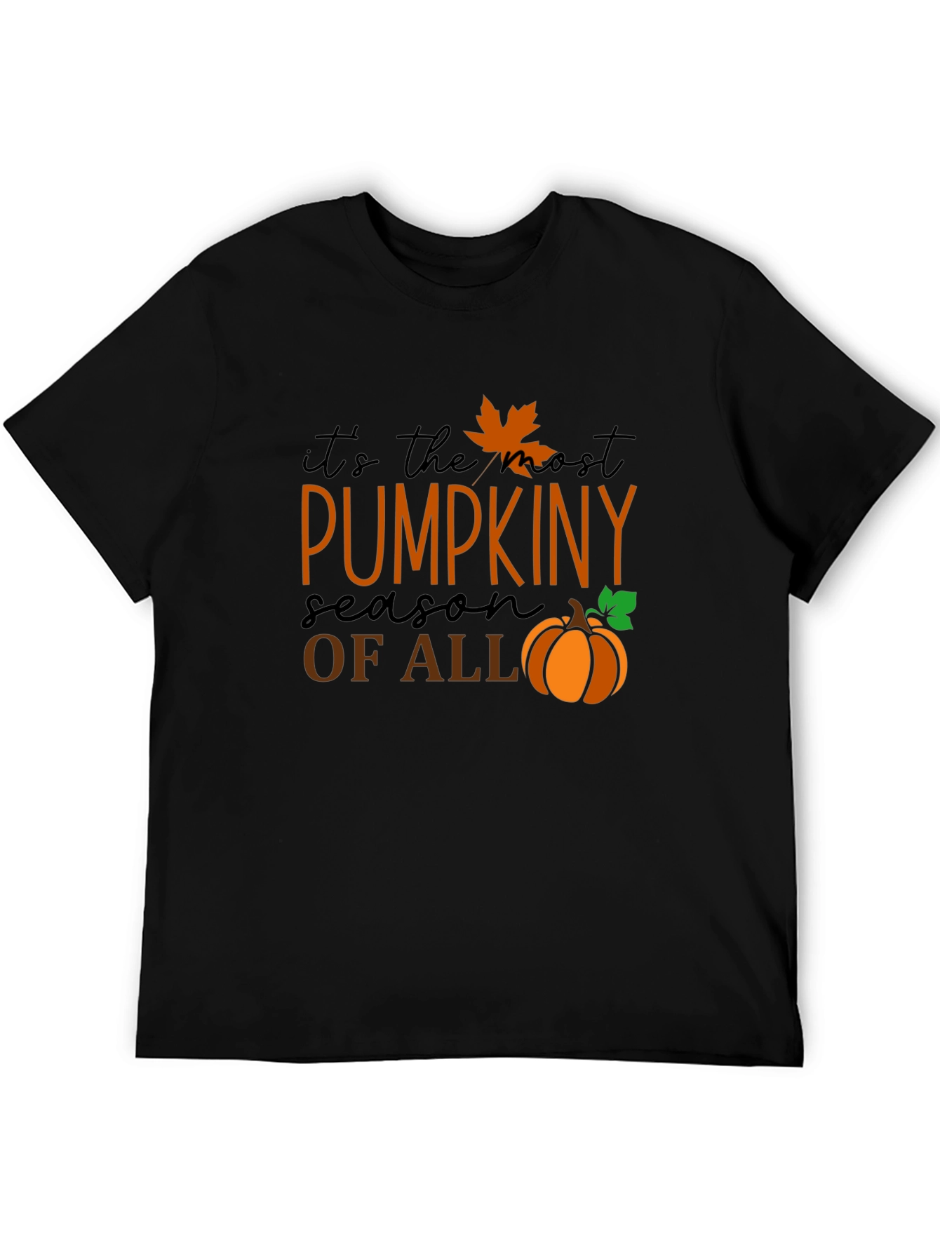 Pumpkin Season Graphic Tee - Black