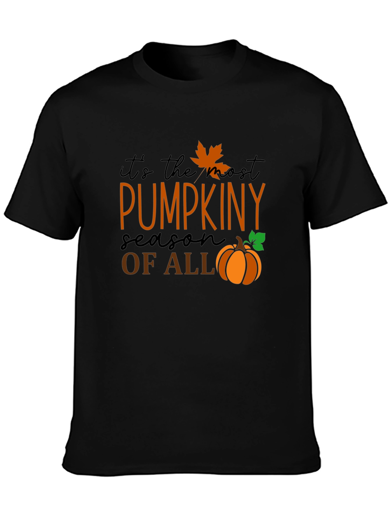 Pumpkin Season Graphic Tee - Black