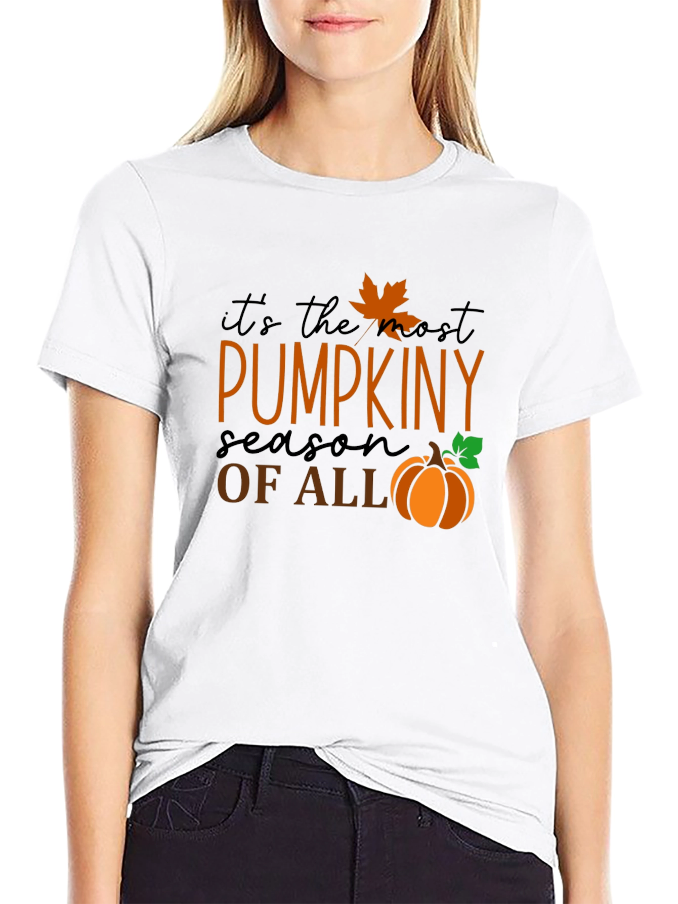 Pumpkin Season Graphic Tee - Black