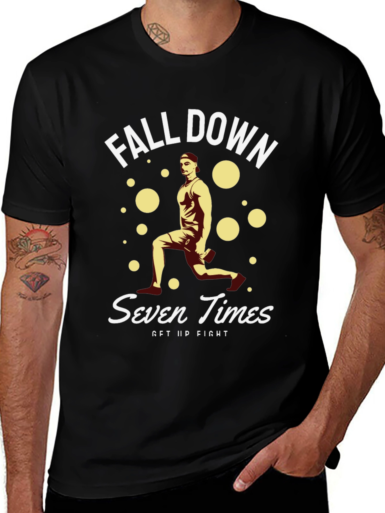 Fall Down Seven Times Get Up Fight T-Shirt
