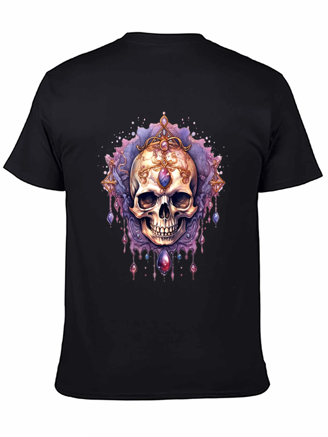 Skull Jewel Tee - Gothic Style Black T-Shirt