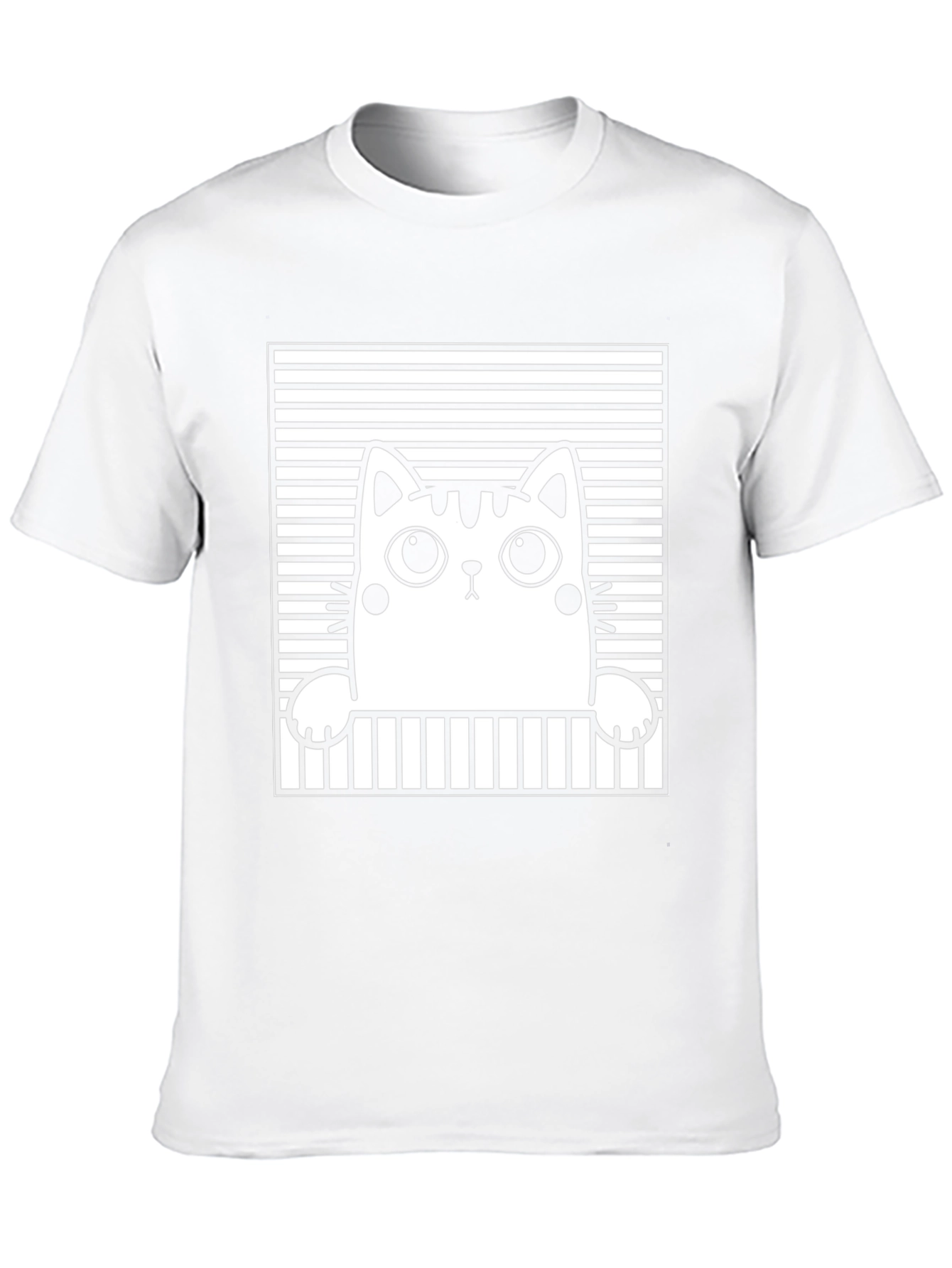 Cute Cat Graphic Tee - Unisex Black T-Shirt