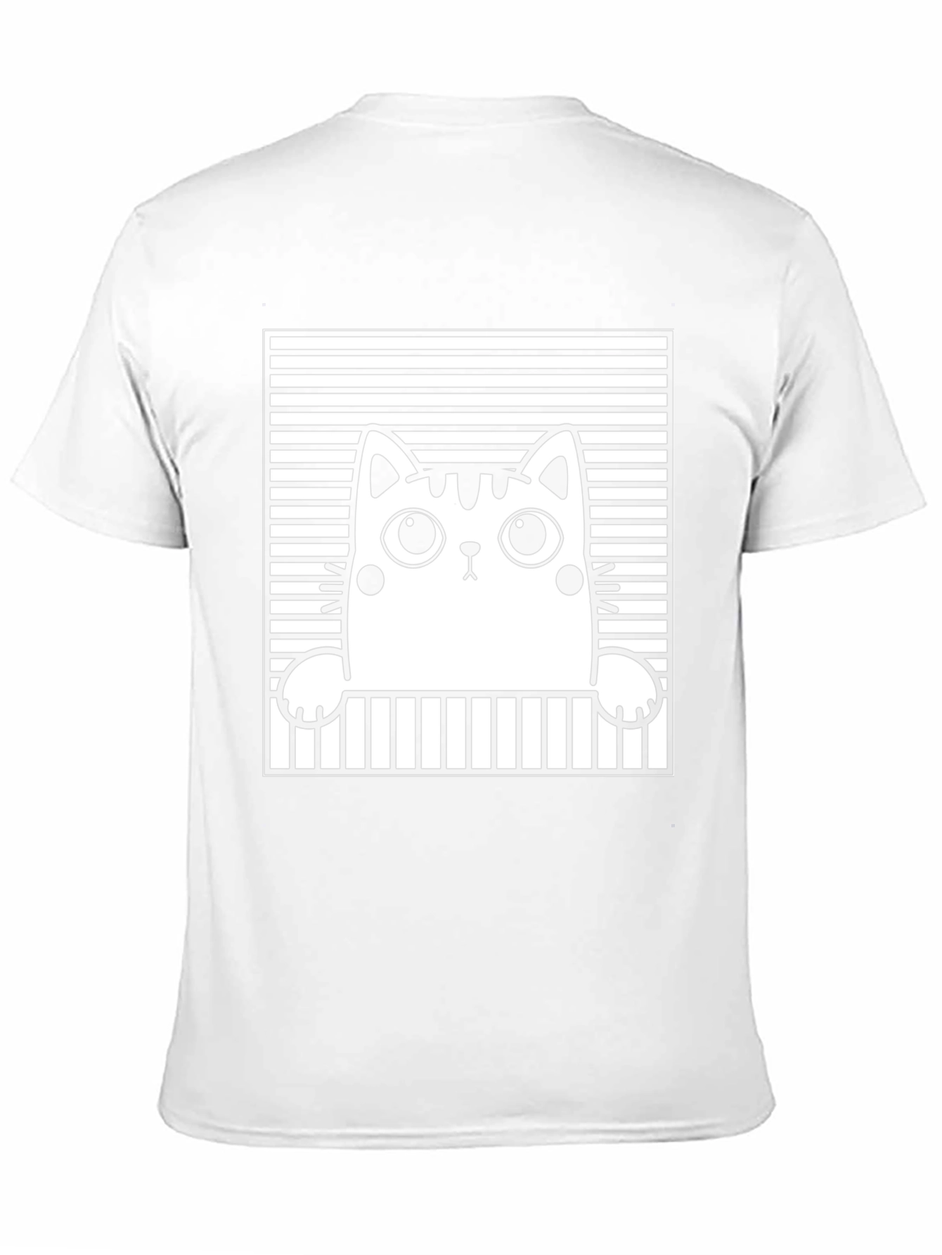 Cute Cat Graphic Tee - Unisex Black T-Shirt