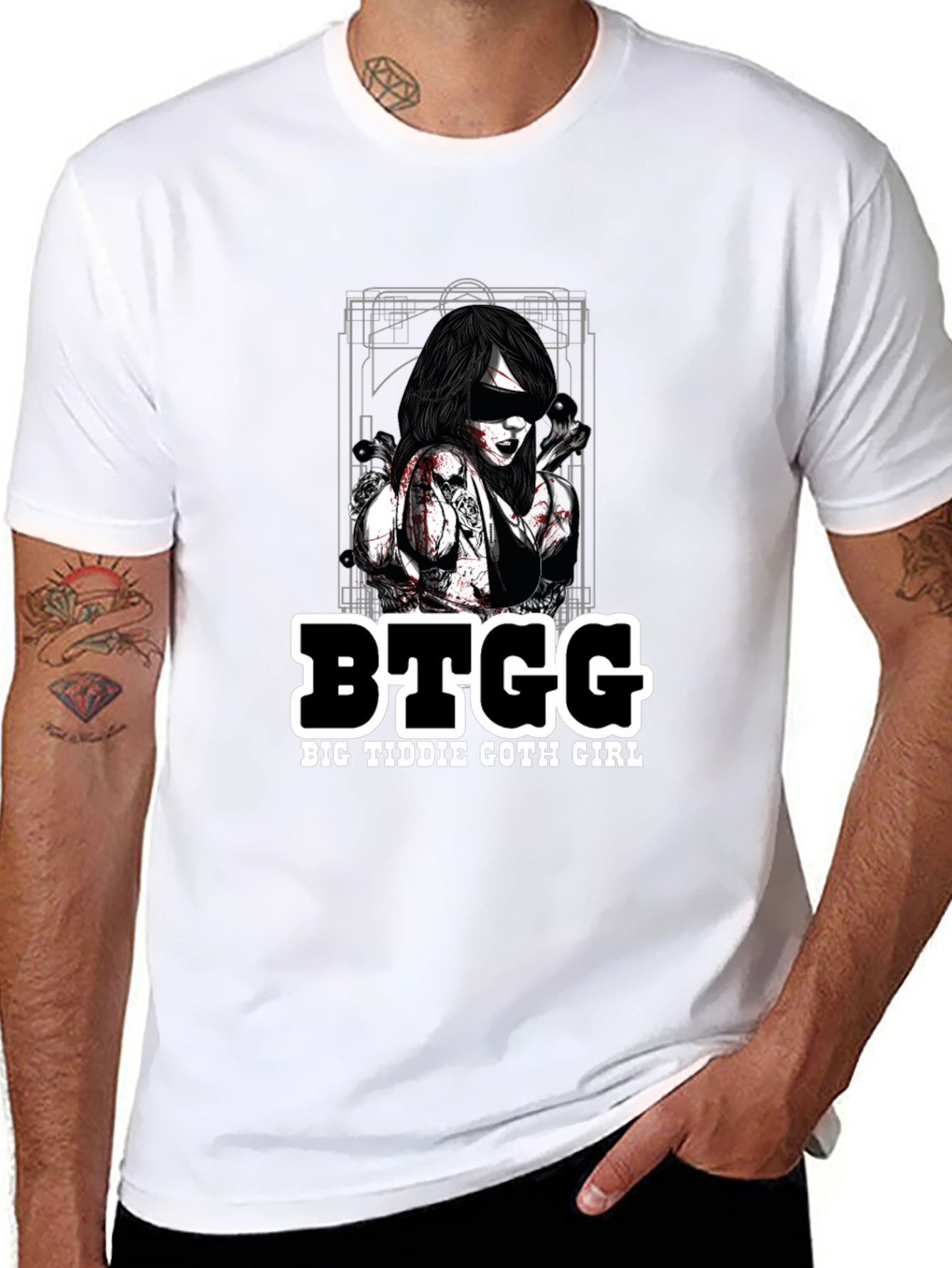 BTGG Big Tiddie Goth Girl Black T-Shirt