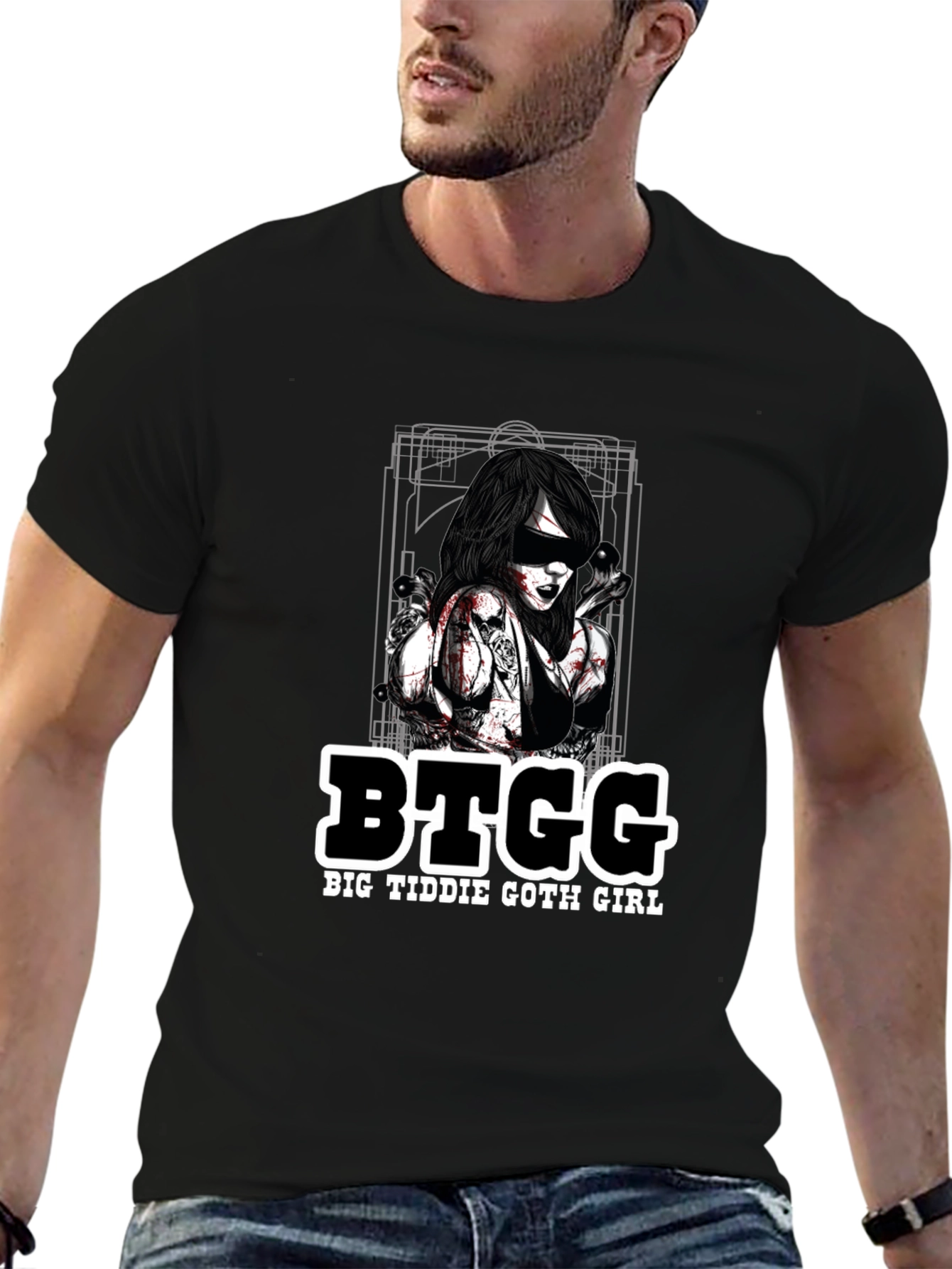 BTGG Big Tiddie Goth Girl Black T-Shirt