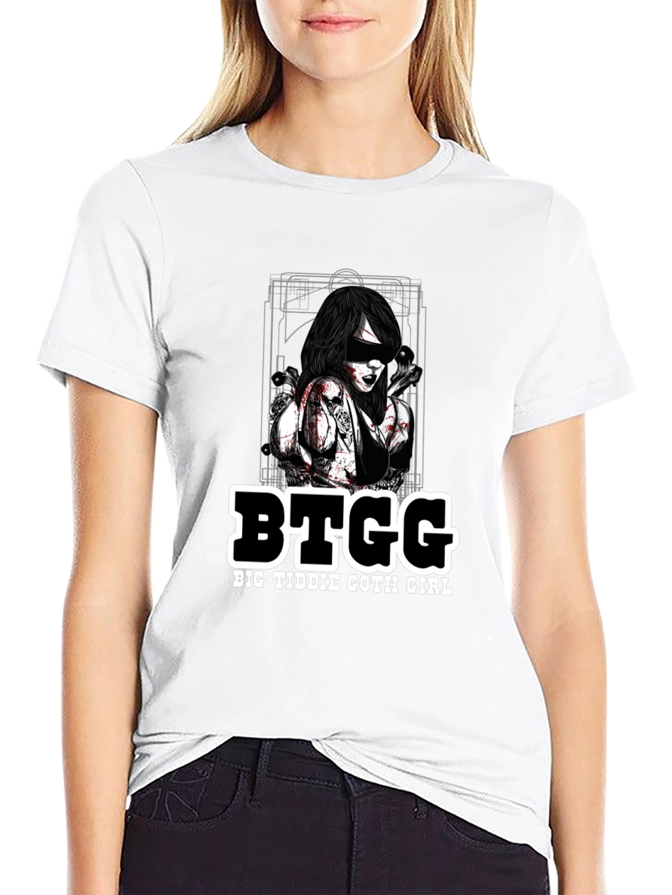 BTGG Big Tiddie Goth Girl Black T-Shirt