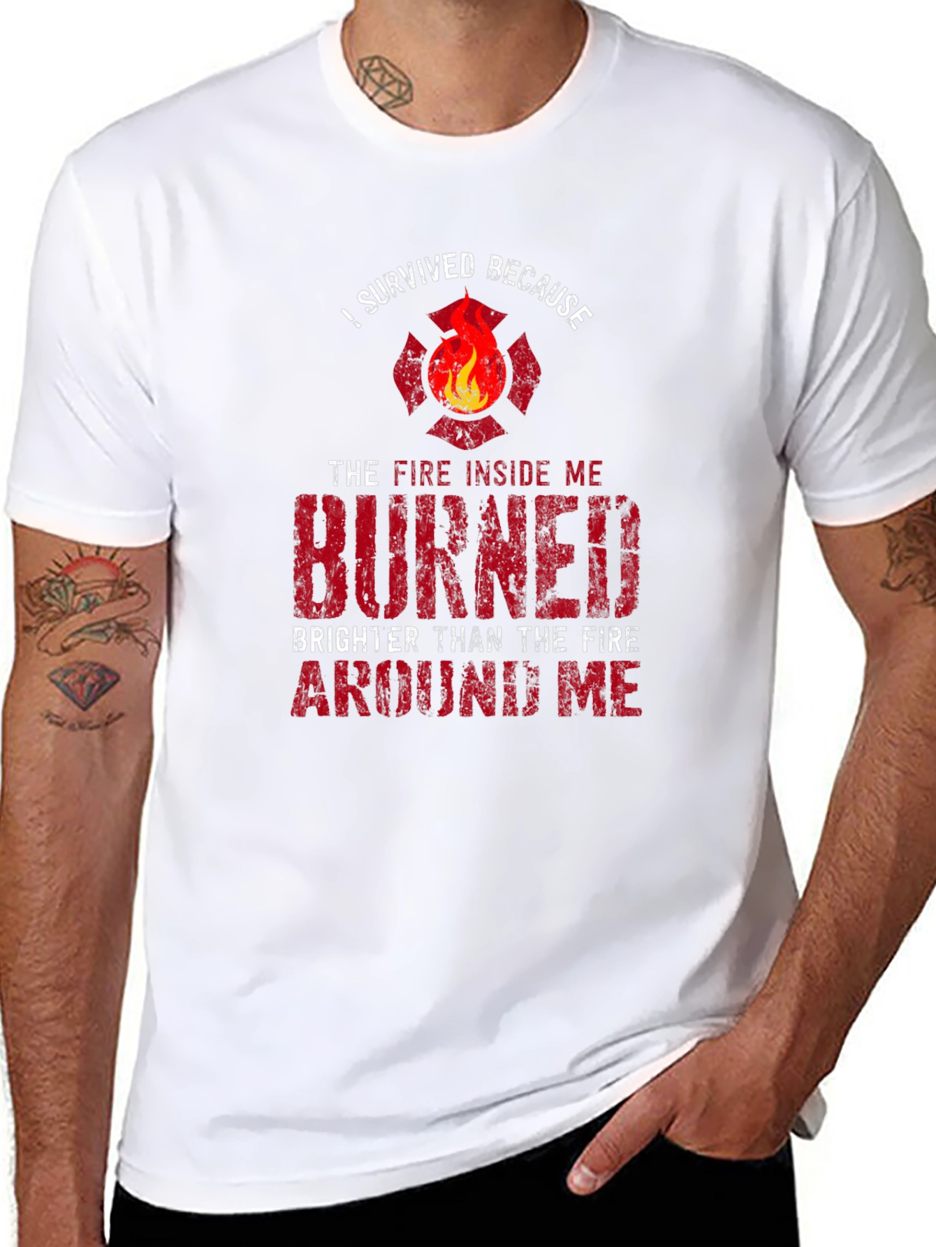 Firefighter Survival T-Shirt: Burned Brighter