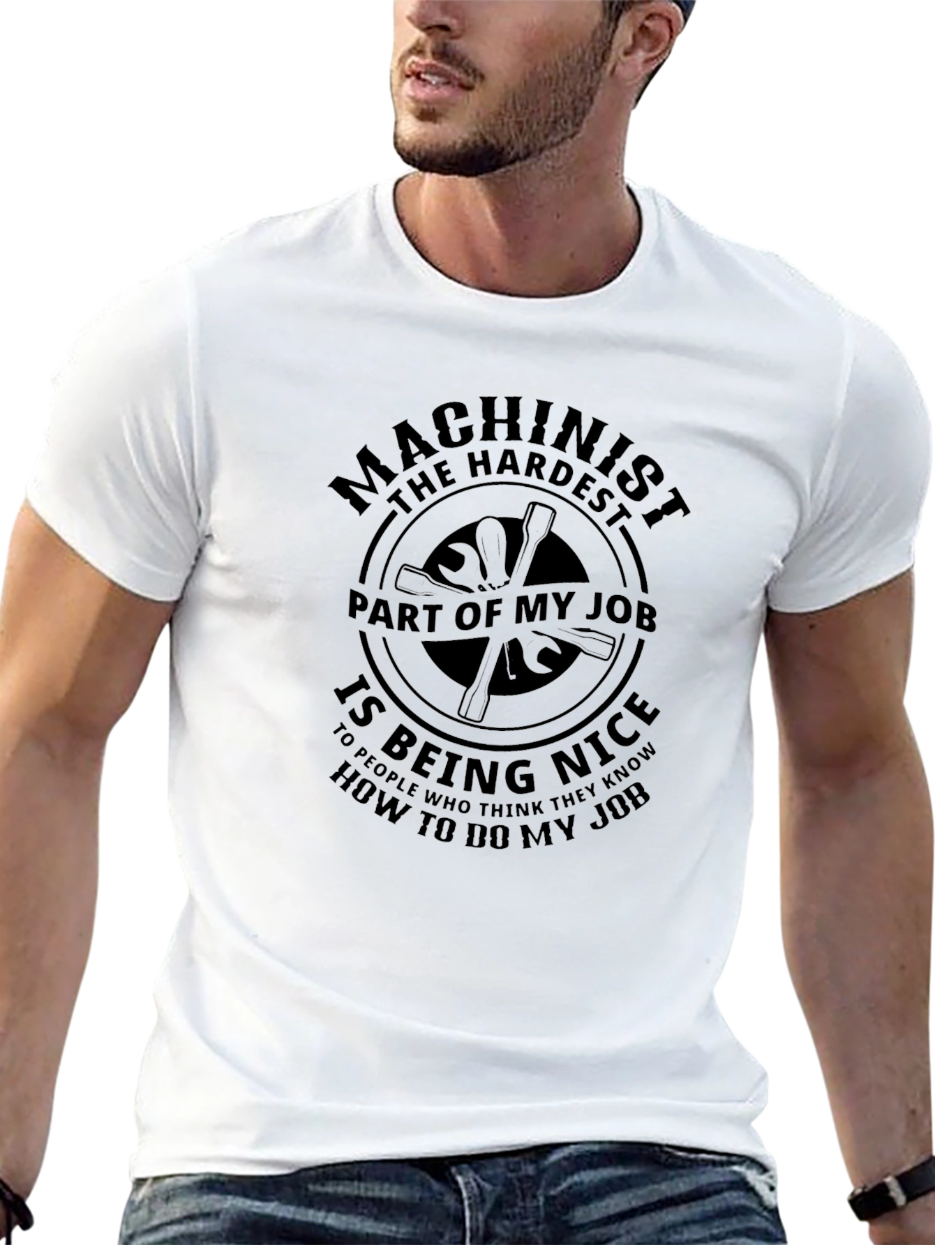 Machinist Hardest Part T-Shirt - Black