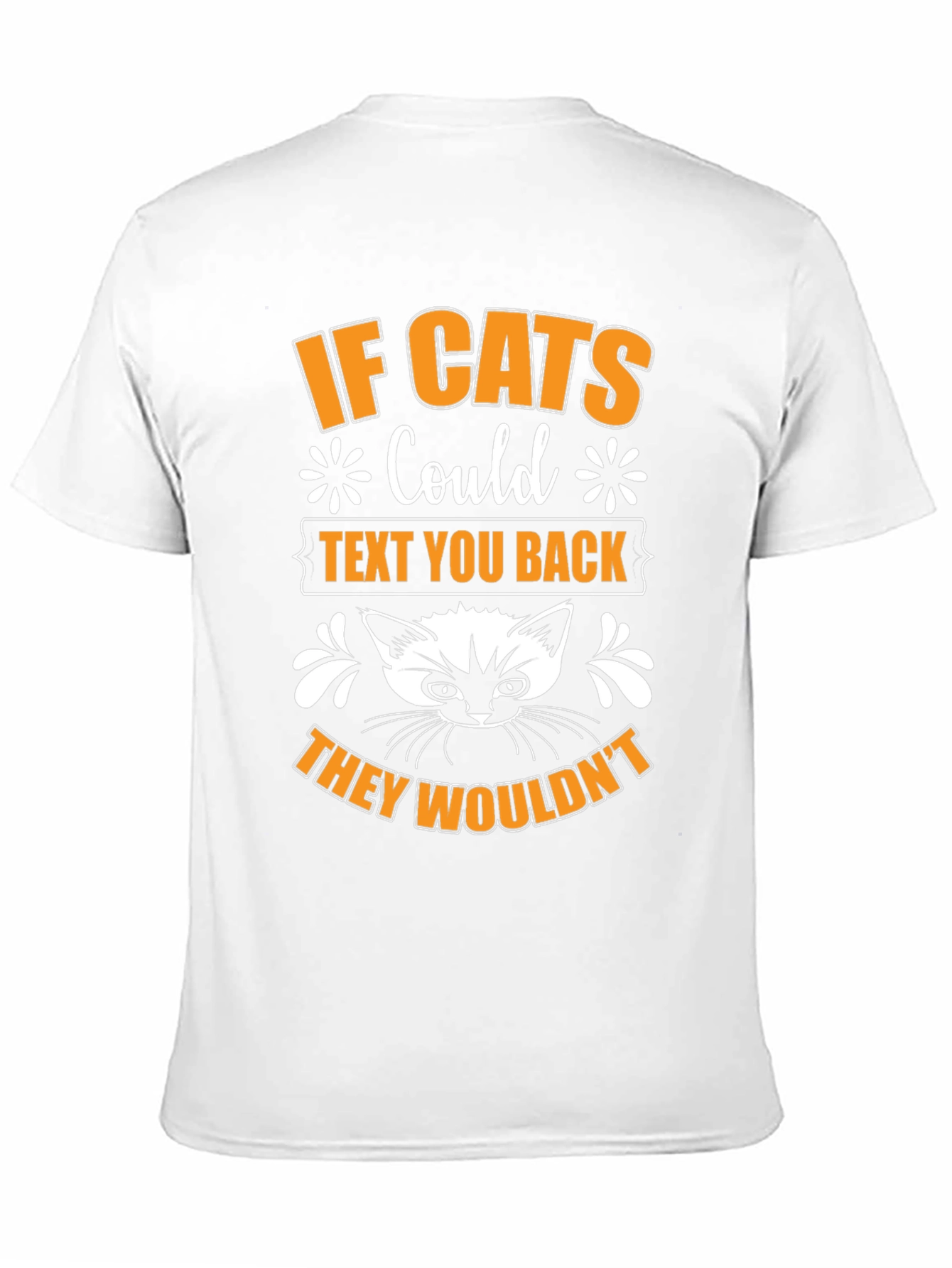 If Cats Could Text Black Graphic T-Shirt