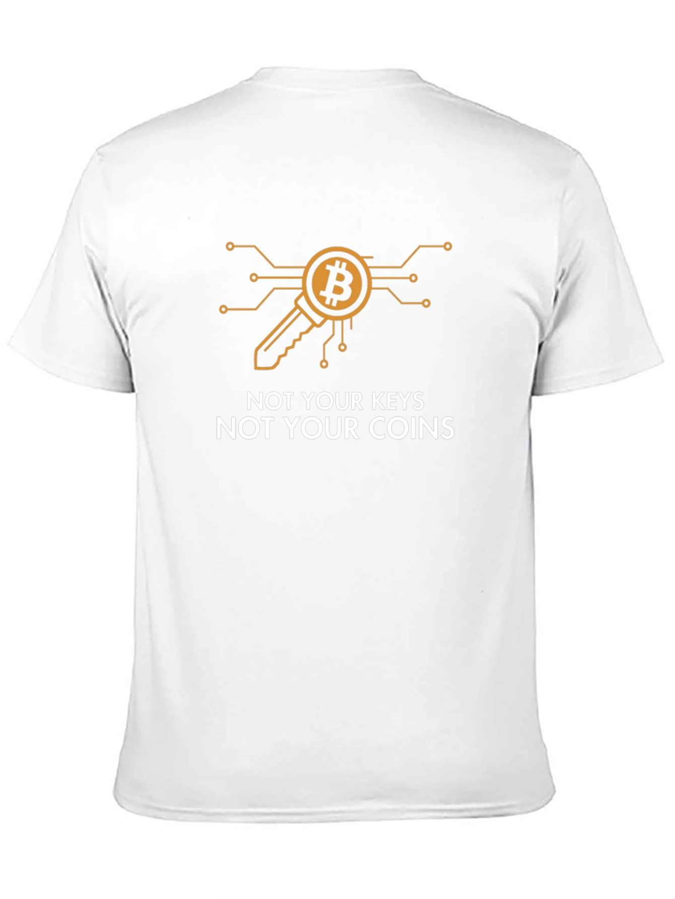 Bitcoin Key T-Shirt: Not Your Keys Not Your Coins!