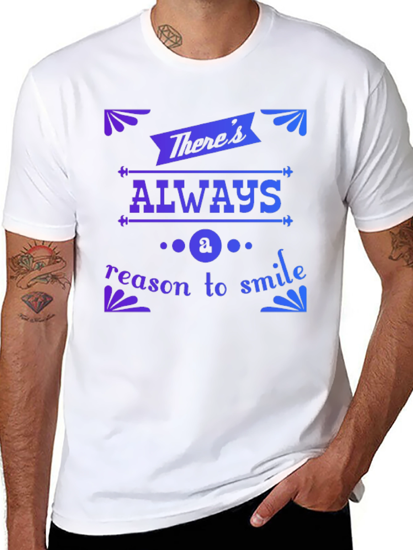 Inspirational Graphic T-Shirt - Always a Reason to Smile