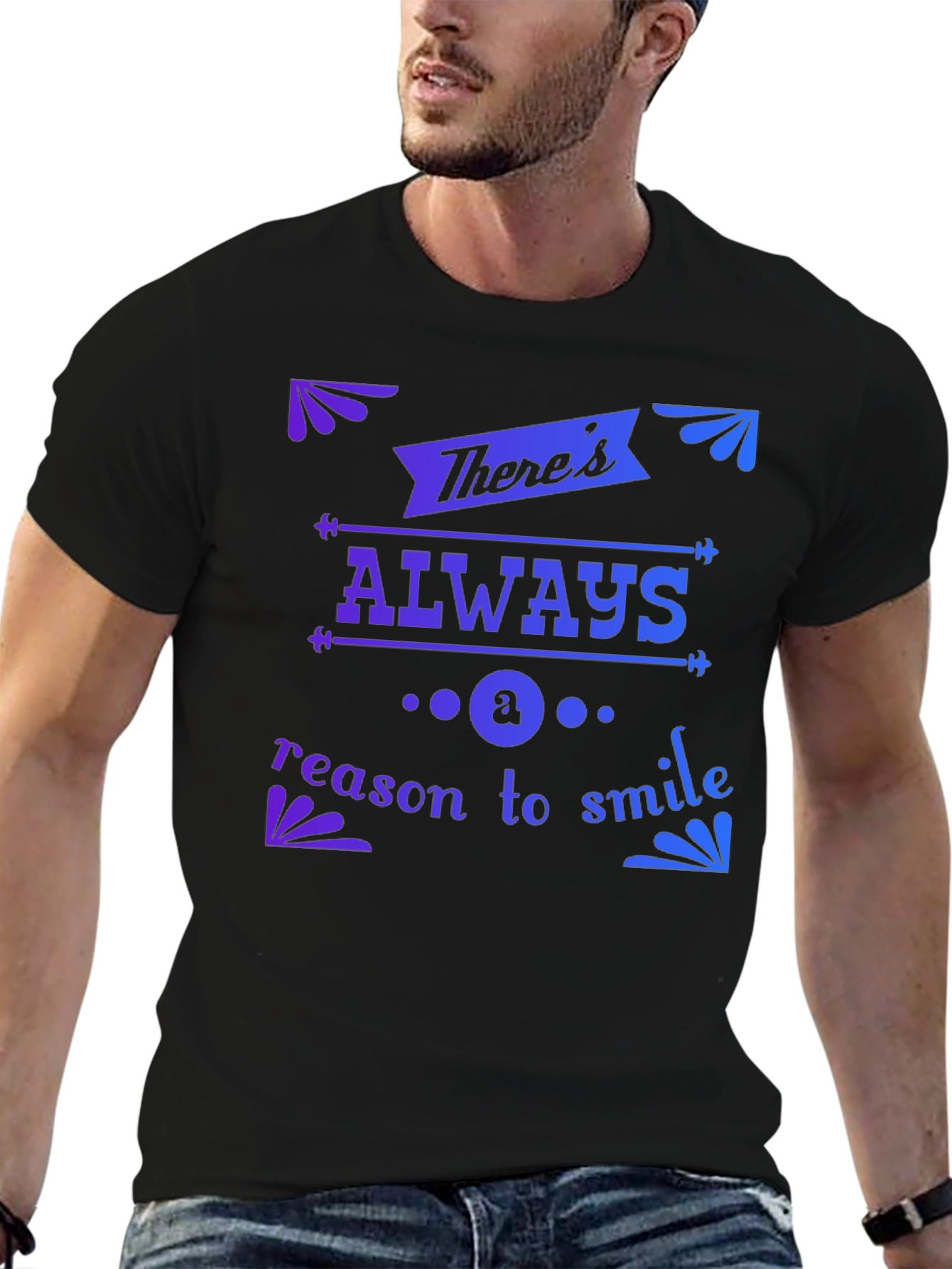 Inspirational Graphic T-Shirt - Always a Reason to Smile